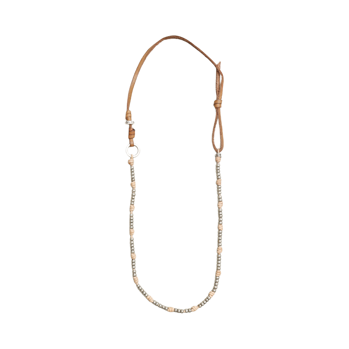 토우토우아카이브 오링 로고 하프 목걸이 브라운(TOWTOW.ARCHIVE O-Ring Logo Half Necklace Brown)