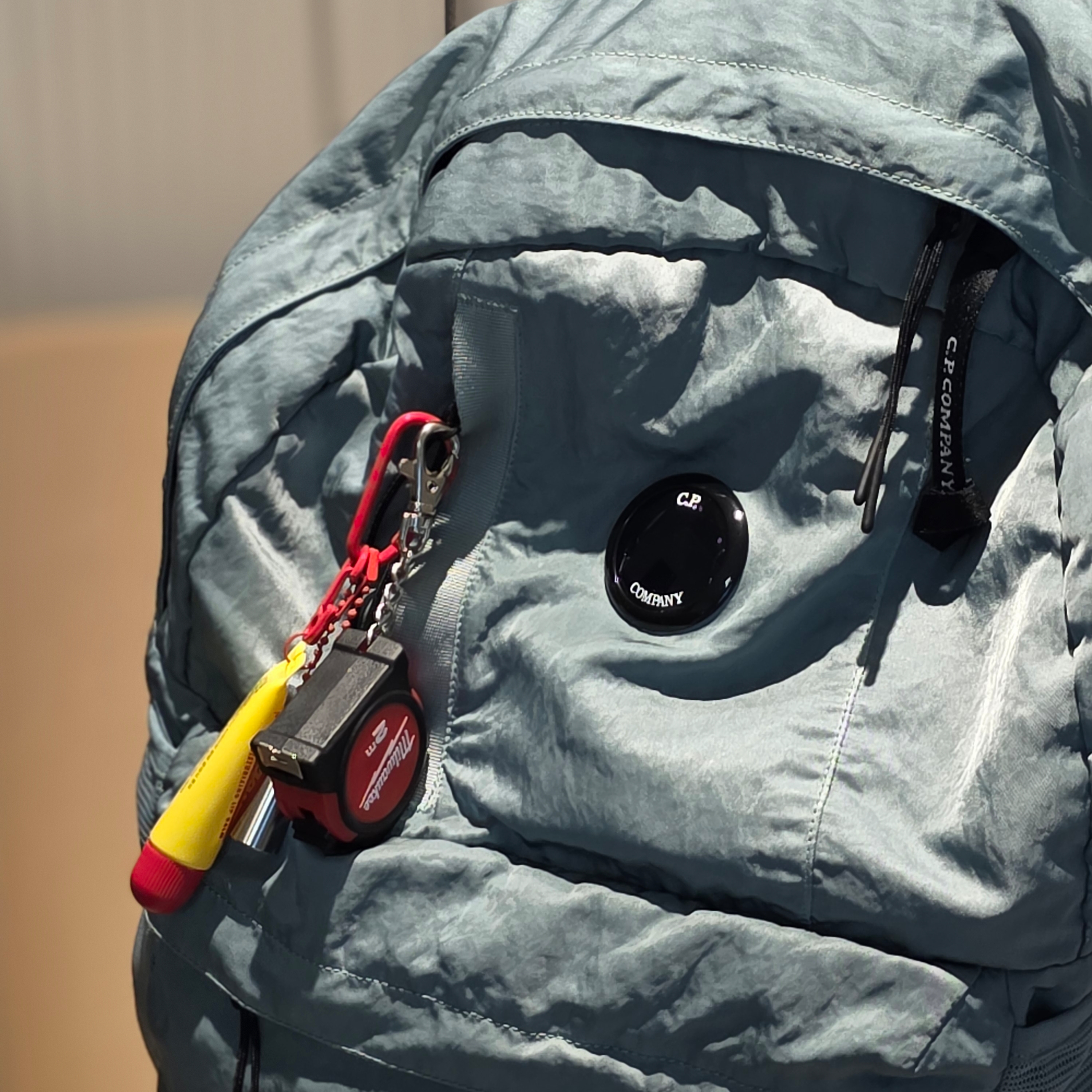 C.P. Company Backpack Silver Blue - 26SS 착용 스타일