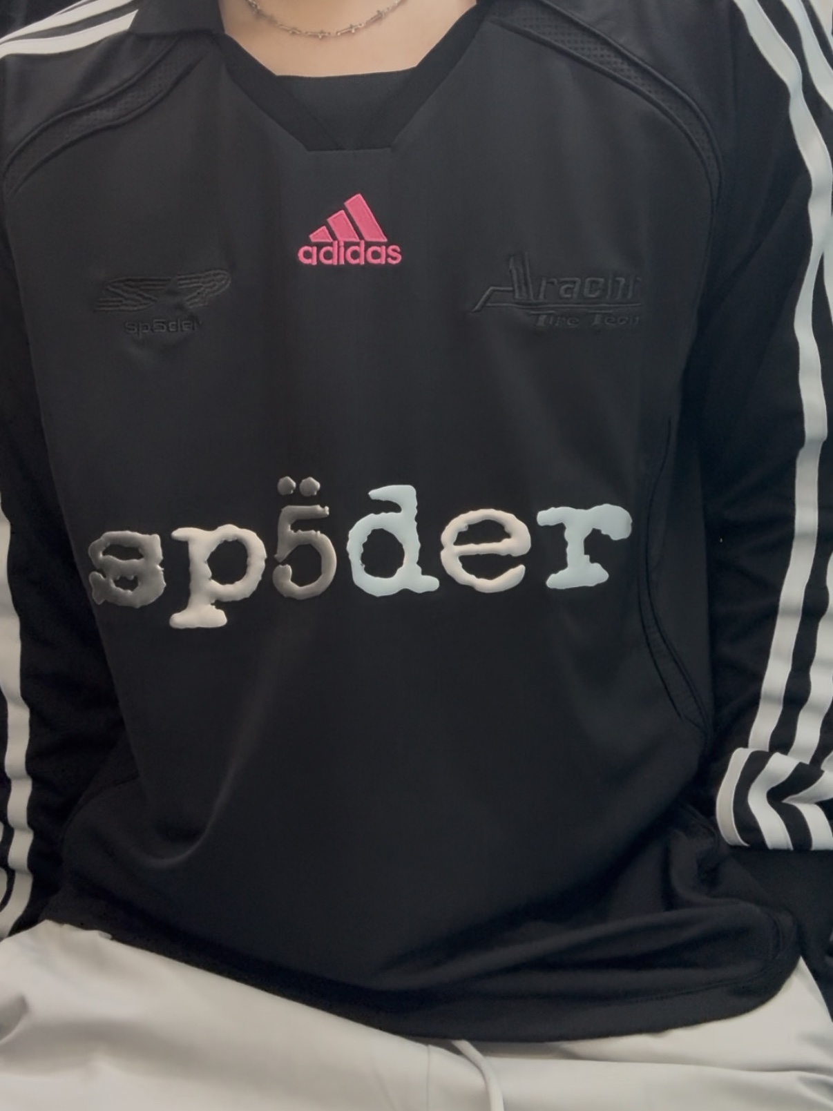 Adidas x Sp5der Jersey Black - KR Sizing 착용 스타일 - 1