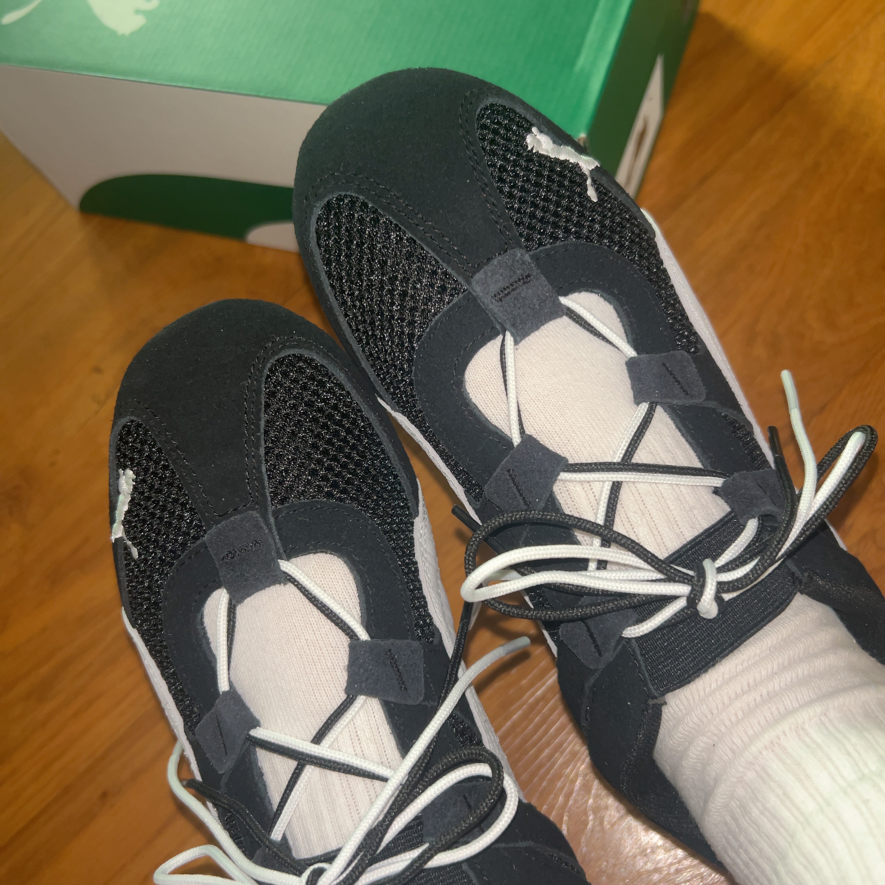 (W) Puma Speedcat Go Puma Black Puma White 착용 스타일