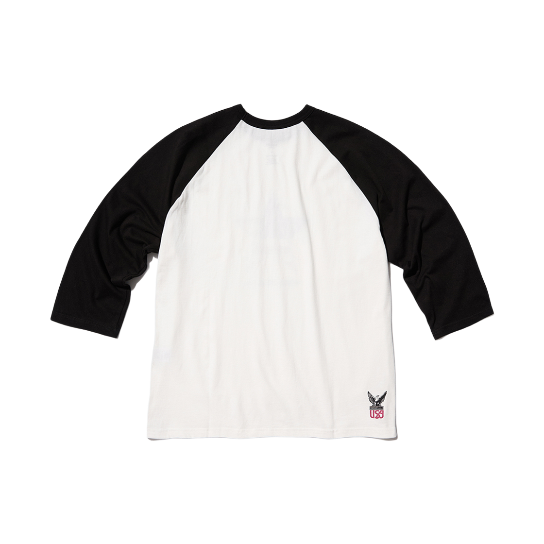 벤슨 레더 유에스에이 스타 플래그 래글런 티셔츠 화이트 & 블랙(Vanson Leatehrs USA Star Flag Raglan T-Shirt  White & Black) - 2
