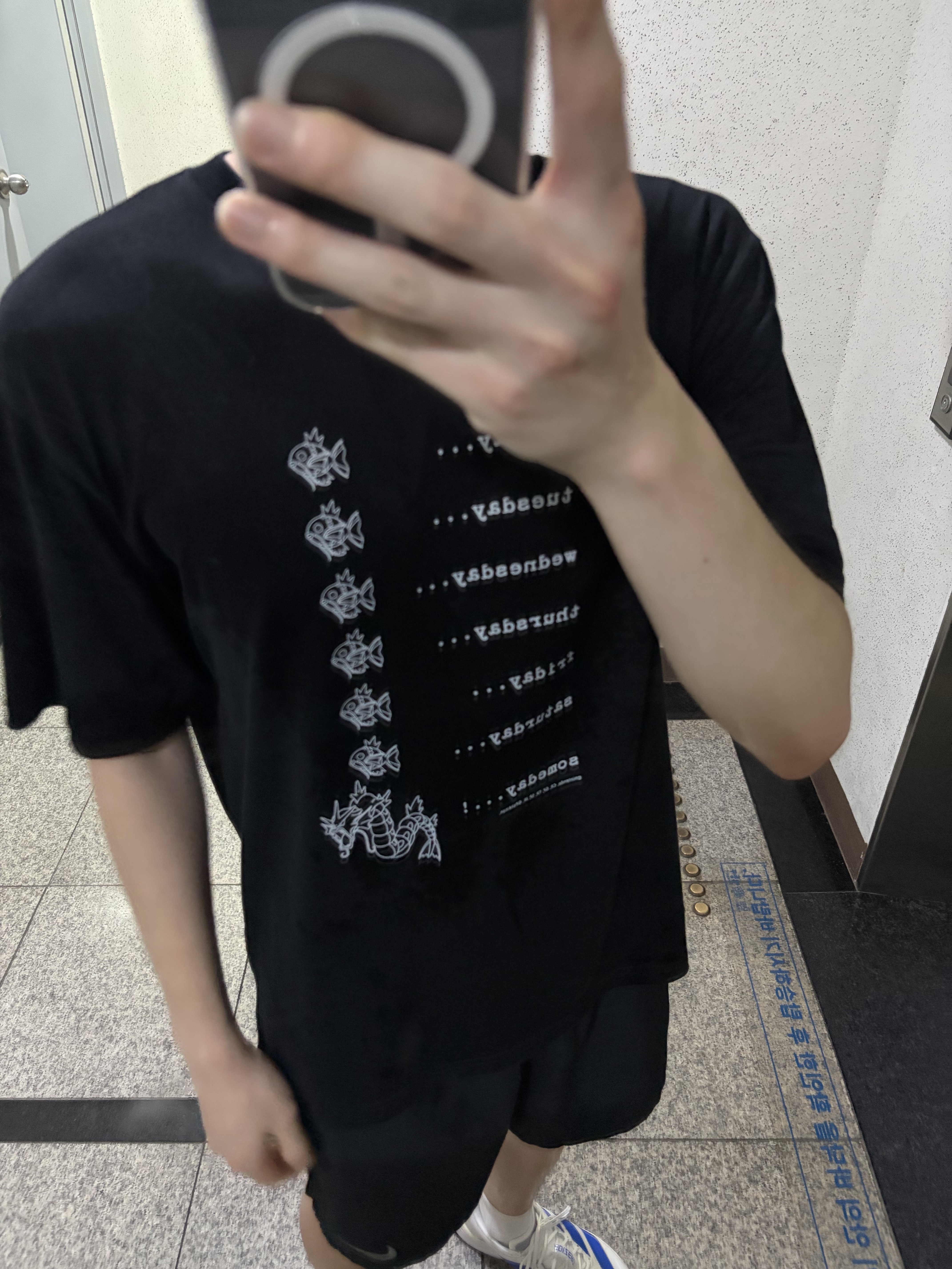 Spao x Pokemon Magikarp Short Sleeve T-Shirt Black, Adidas Adizero Boston 13 Cloud White Royal Blue 착용 스타일