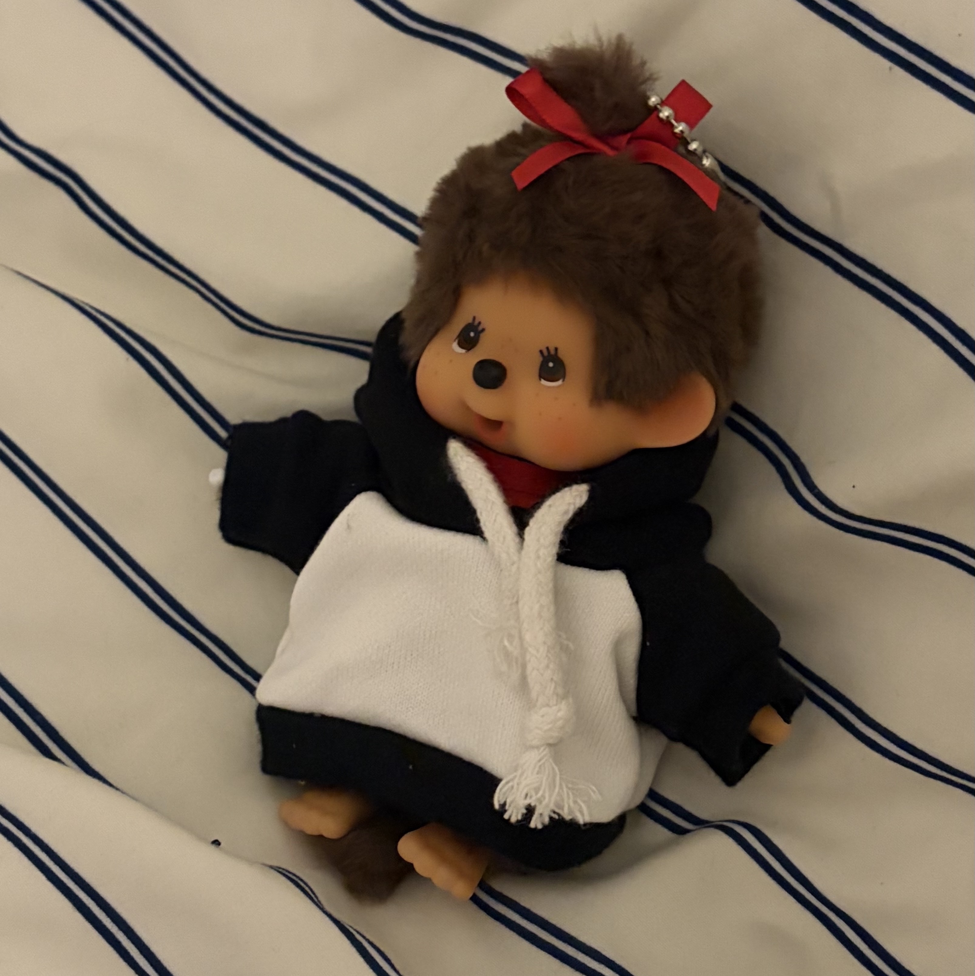 Monchhichi SS Girl Key Chain Brown, Monchhichi SS Boy Key Chain Brown 착용 스타일