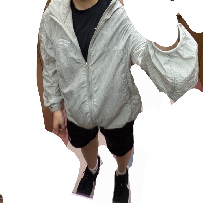 [KREAM 단독] runwhither Windbreaker Jacket V2 Gray 착용 스타일 - 1