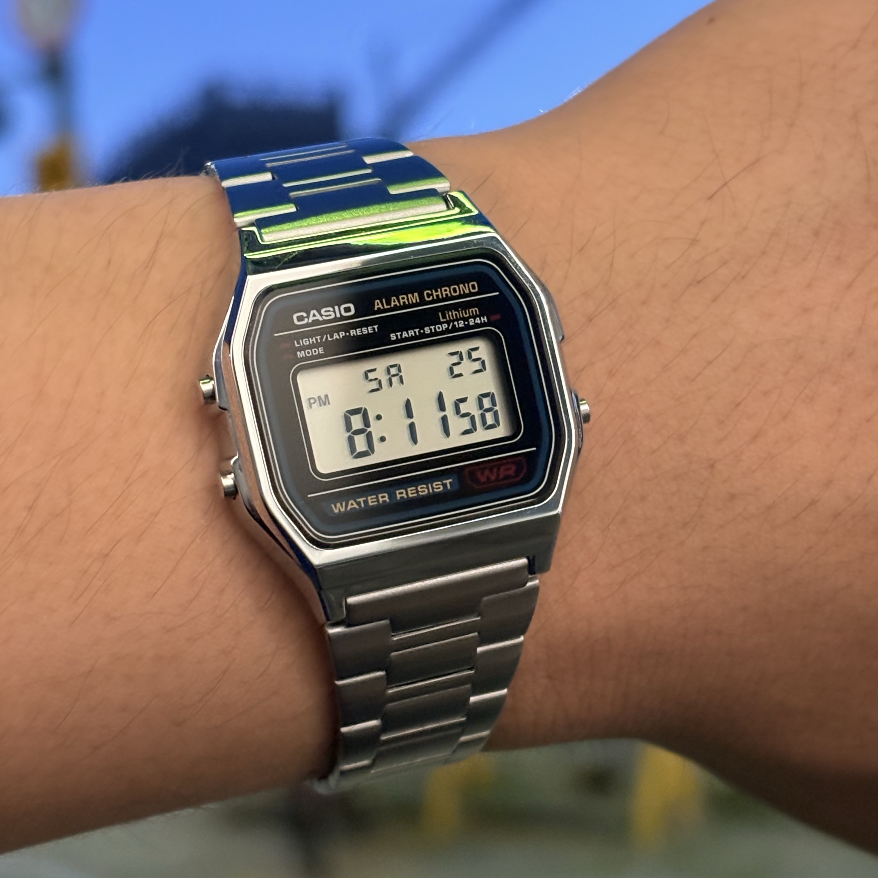 Casio A-158WA-1 착용 스타일