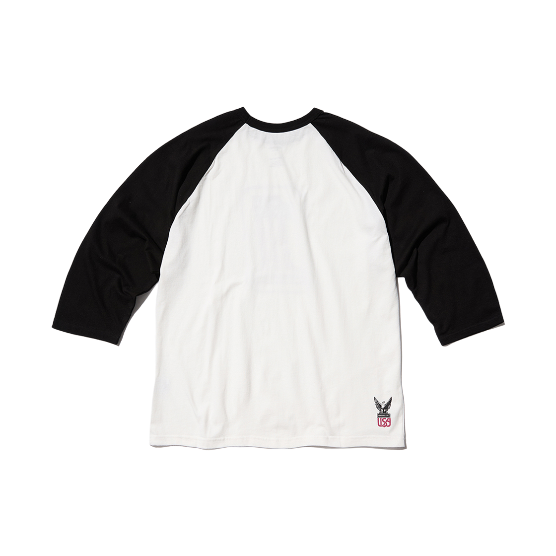 벤슨 레더 90s 넘버원 래글런 티셔츠 화이트 & 블랙(Vanson Leathers 90s No.1 Raglan T-Shirt  White & Black) - 2