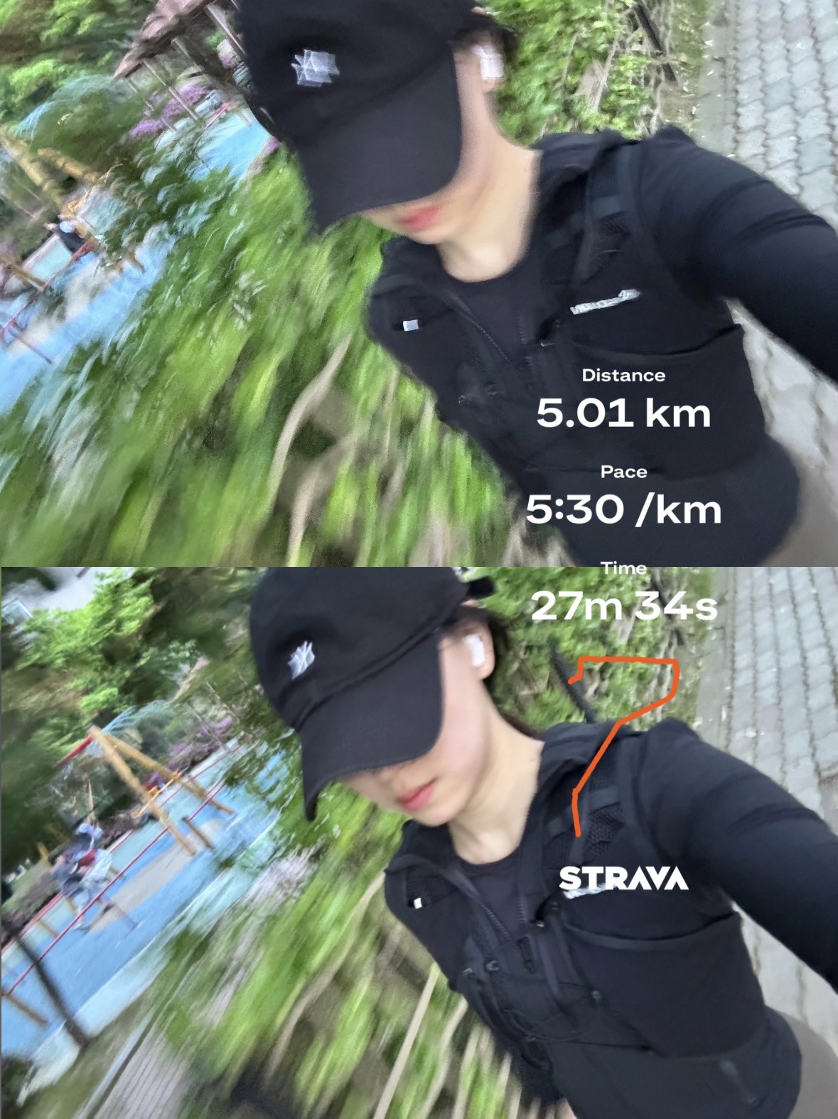 On Running Cloudmonster Void Black, Salomon Active Skin 4 Set Black Metal 착용 스타일 - 2