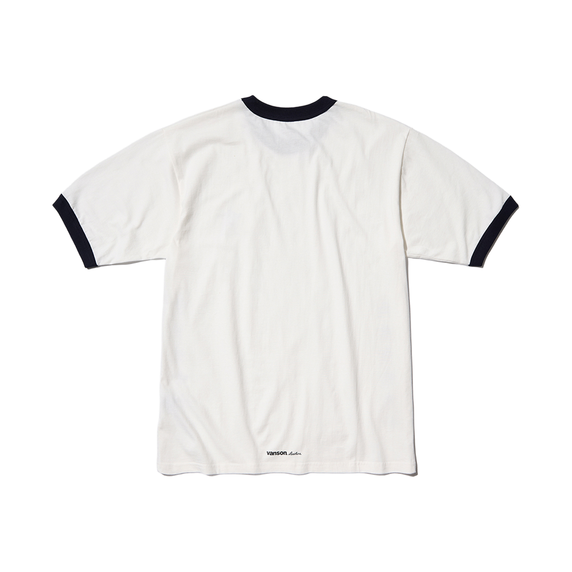 벤슨레더 유에스에이 멀티 스타 플래그 링거 티셔츠  화이트 & 네이비(Vanson Leatehrs USA Multi Star Flag Ringer T-Shirt / White & Navy) - 2