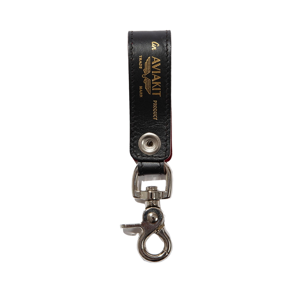 루이스 레더 기타 울프 벨트 루프 키 링 엠케이 2 블랙 & 레드(Lewis Leathers Guitar Wolf Belt Loop Key Ring MK.2 Black & Red) - 2