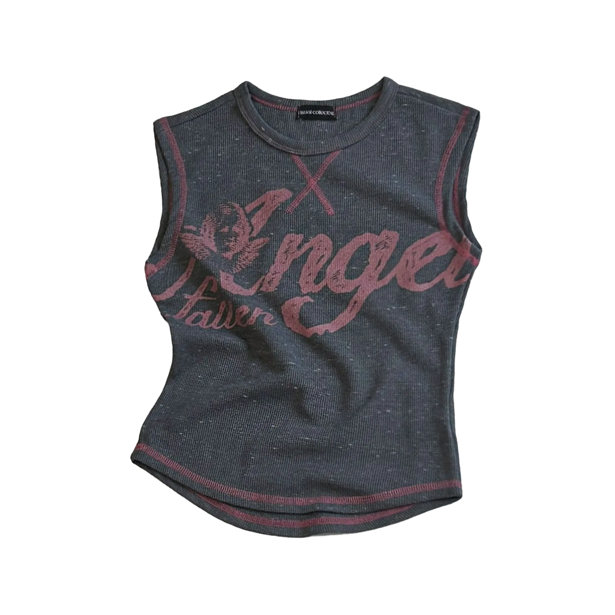 비주얼 컬렉터 폴린 엔젤 티 - 차콜(VISUAL COLLECTOR Fallen Angel Tee - Charcoal)