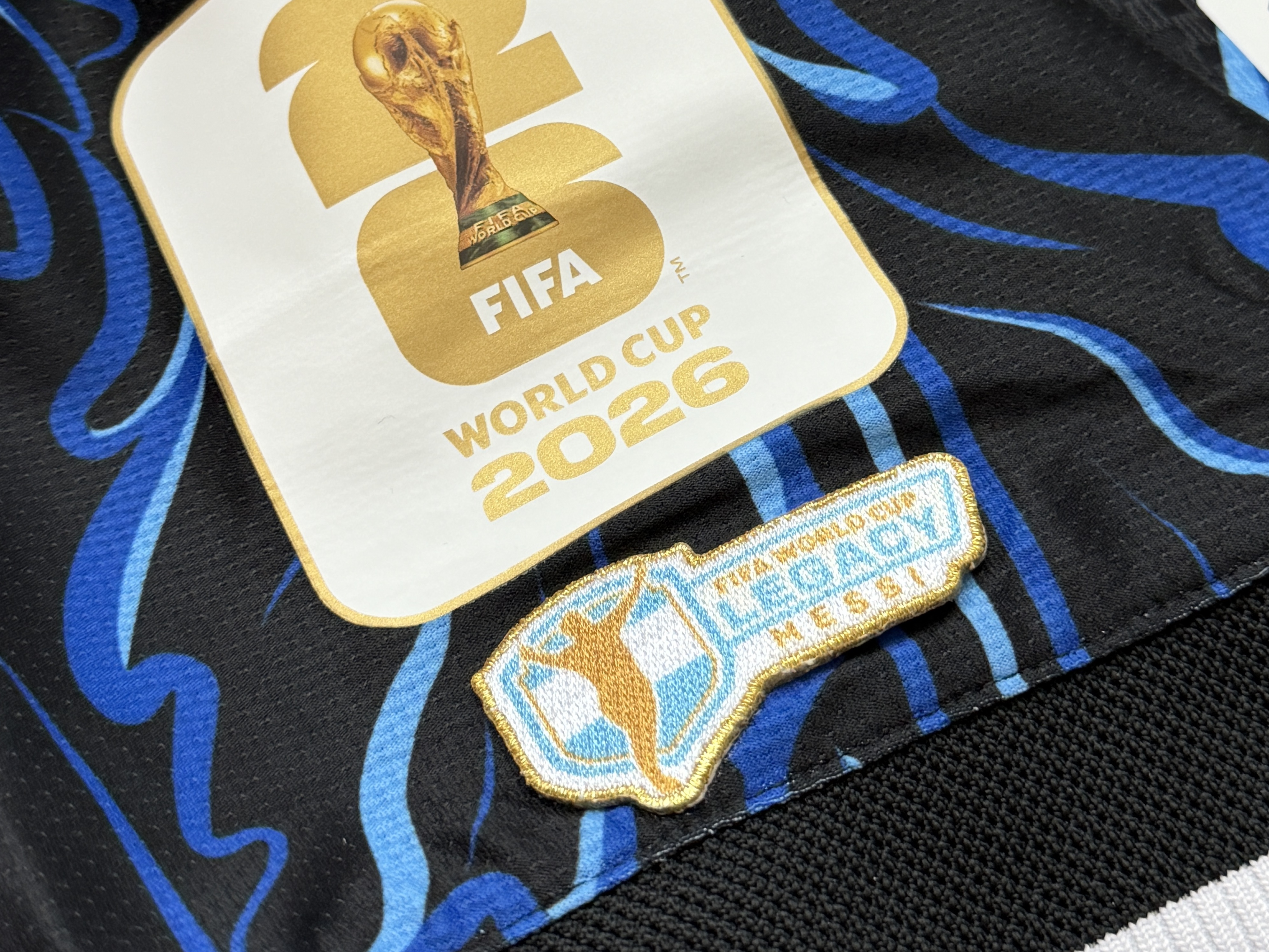 Adidas Argentina 2026 Away Authentic Jersey Black Lucid Blue - KR Sizing (Non Marking Ver.) 착용 스타일 - 2