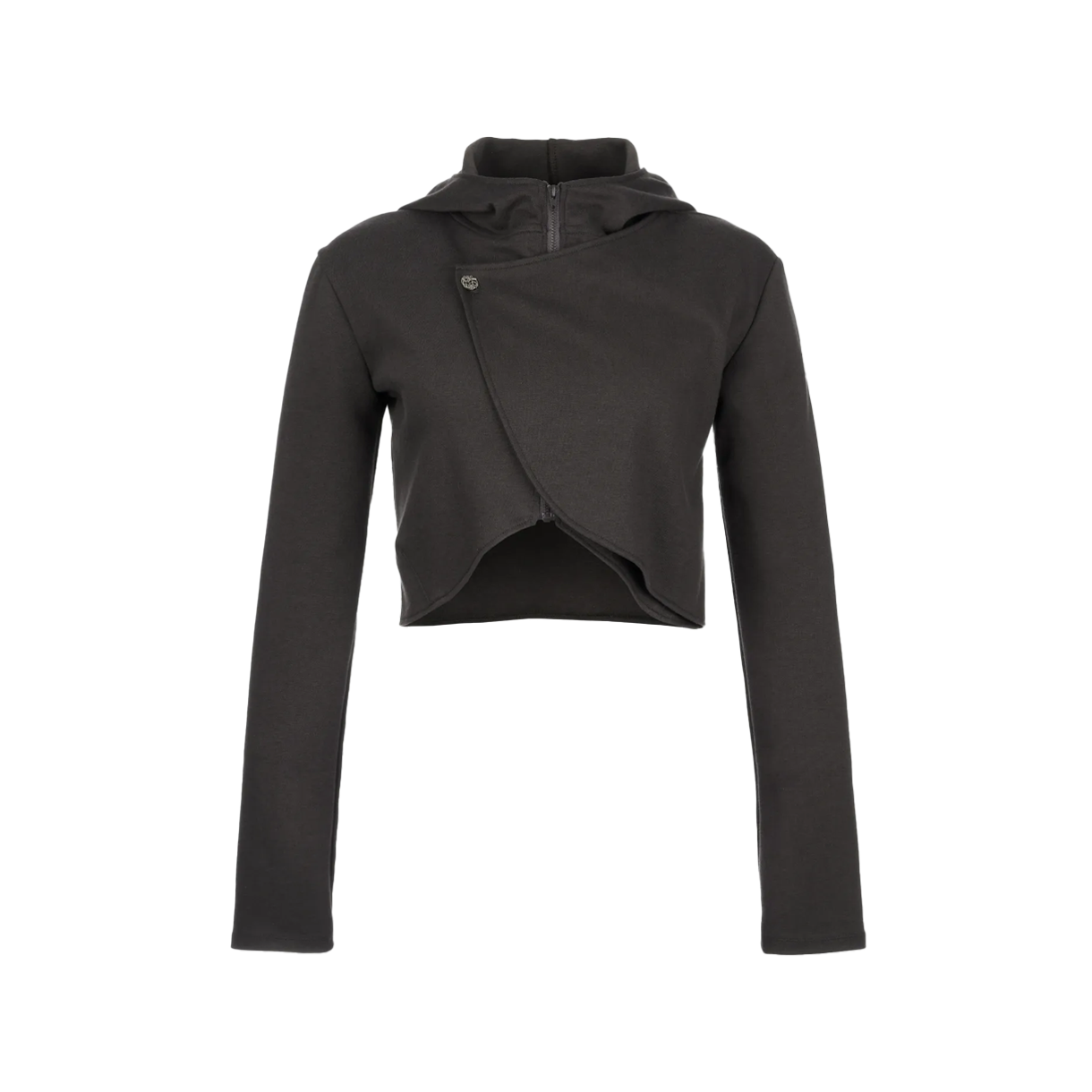 비주얼 컬렉터 투웨이 클래스프 컷 후드 집업 - 차콜(VISUAL COLLECTOR Two-way Clasp Cut Hood Zip Up - Charcoal)