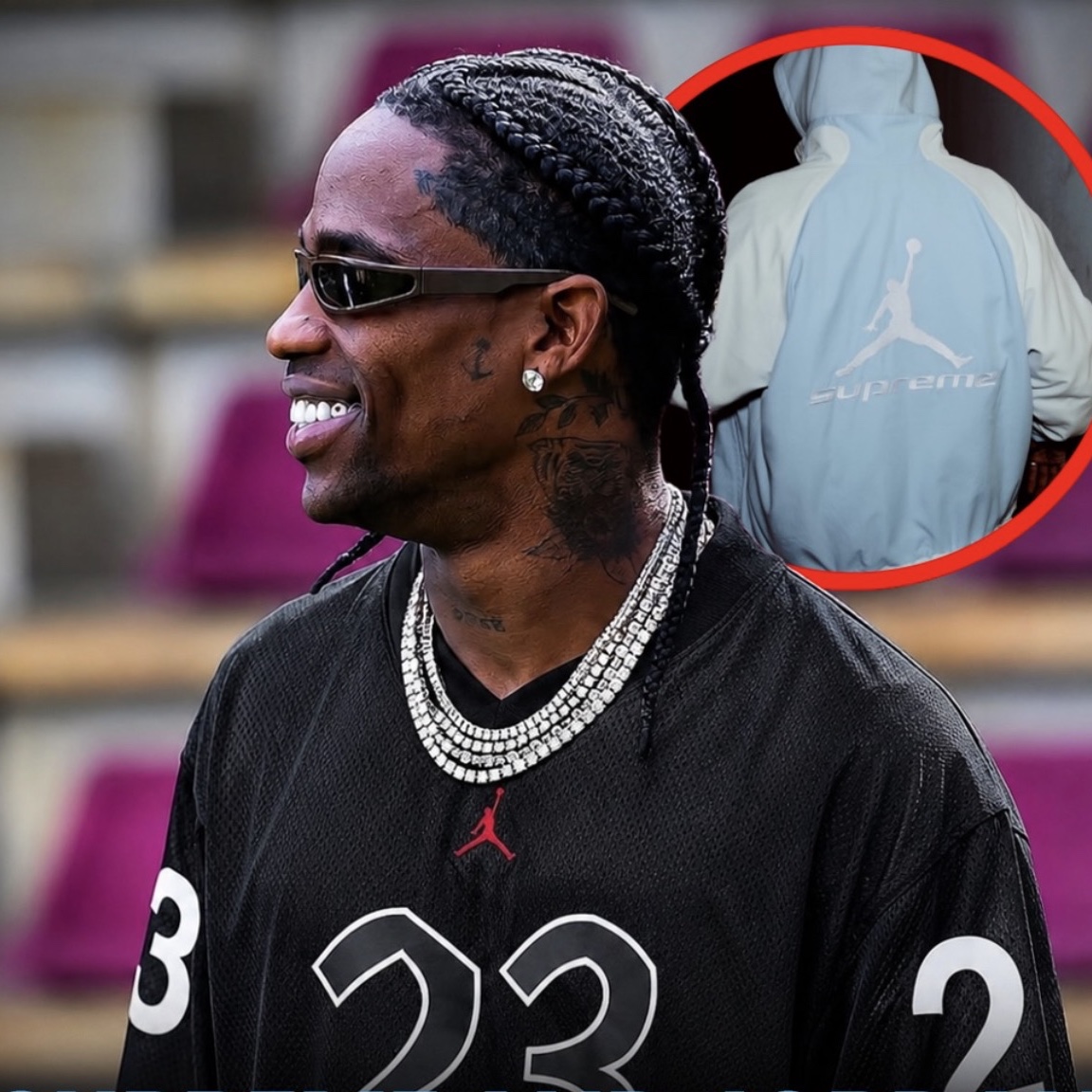 Supreme x Jordan Warm Up Jersey Black - 26SS 착용 스타일