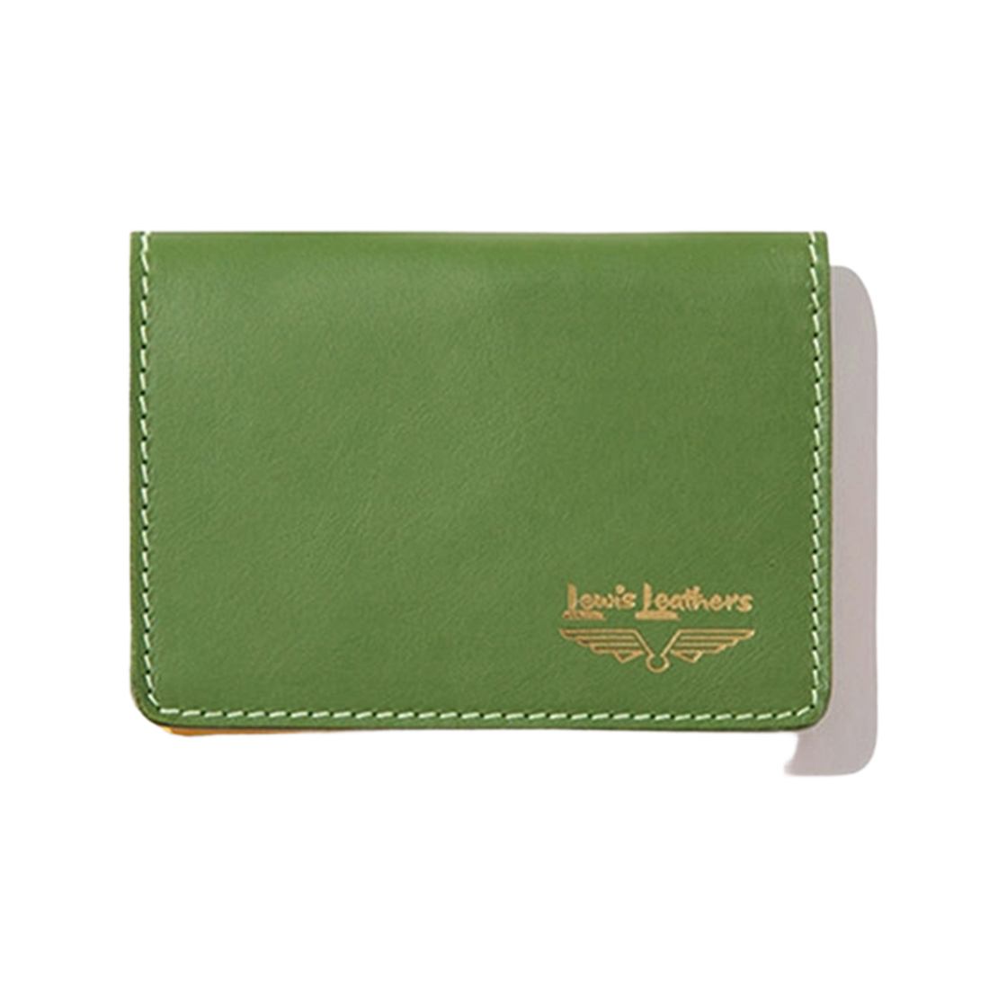 Card Wallet / Apple Green & Yellow Lewis Leathers Card Wallet Apple Green & Yellow
