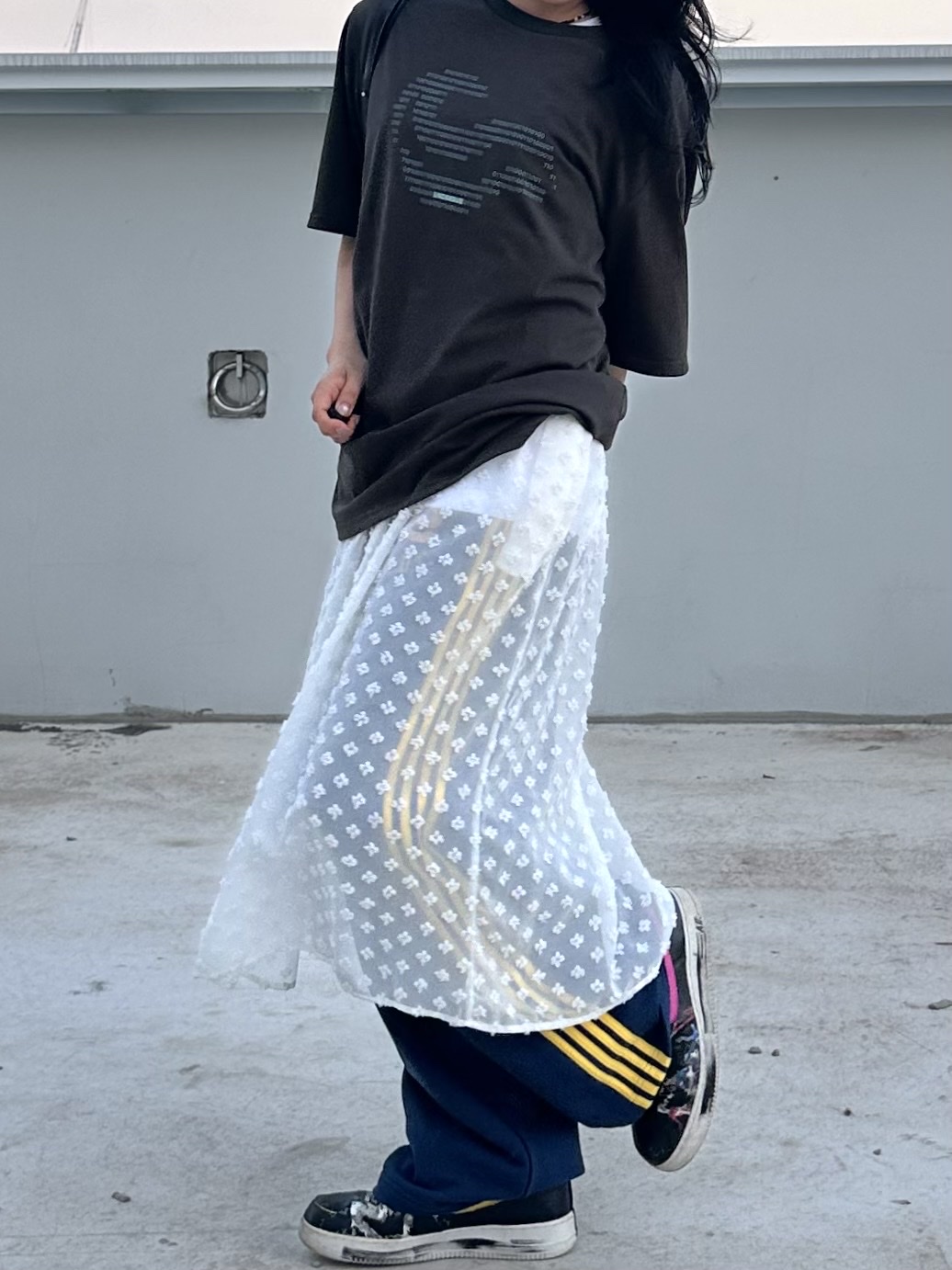 Nike x Peaceminusone Air Force 1 Low Para-Noise 3.0 Black and Multicolor 착용 스타일 - 3