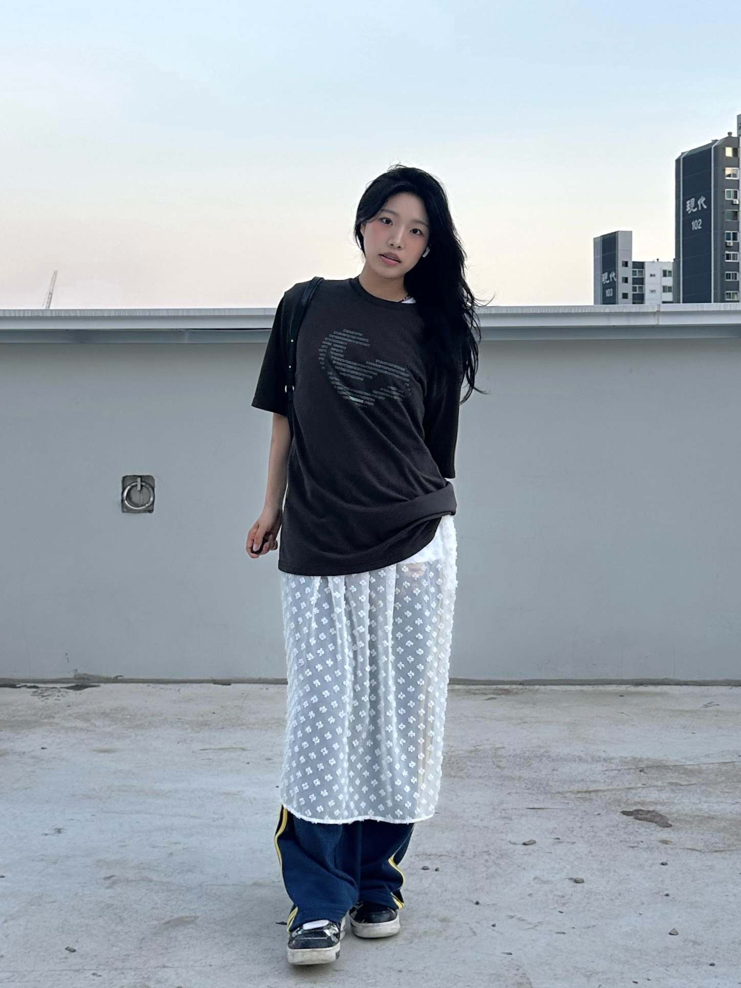 Nike x Peaceminusone Air Force 1 Low Para-Noise 3.0 Black and Multicolor 착용 스타일 - 1