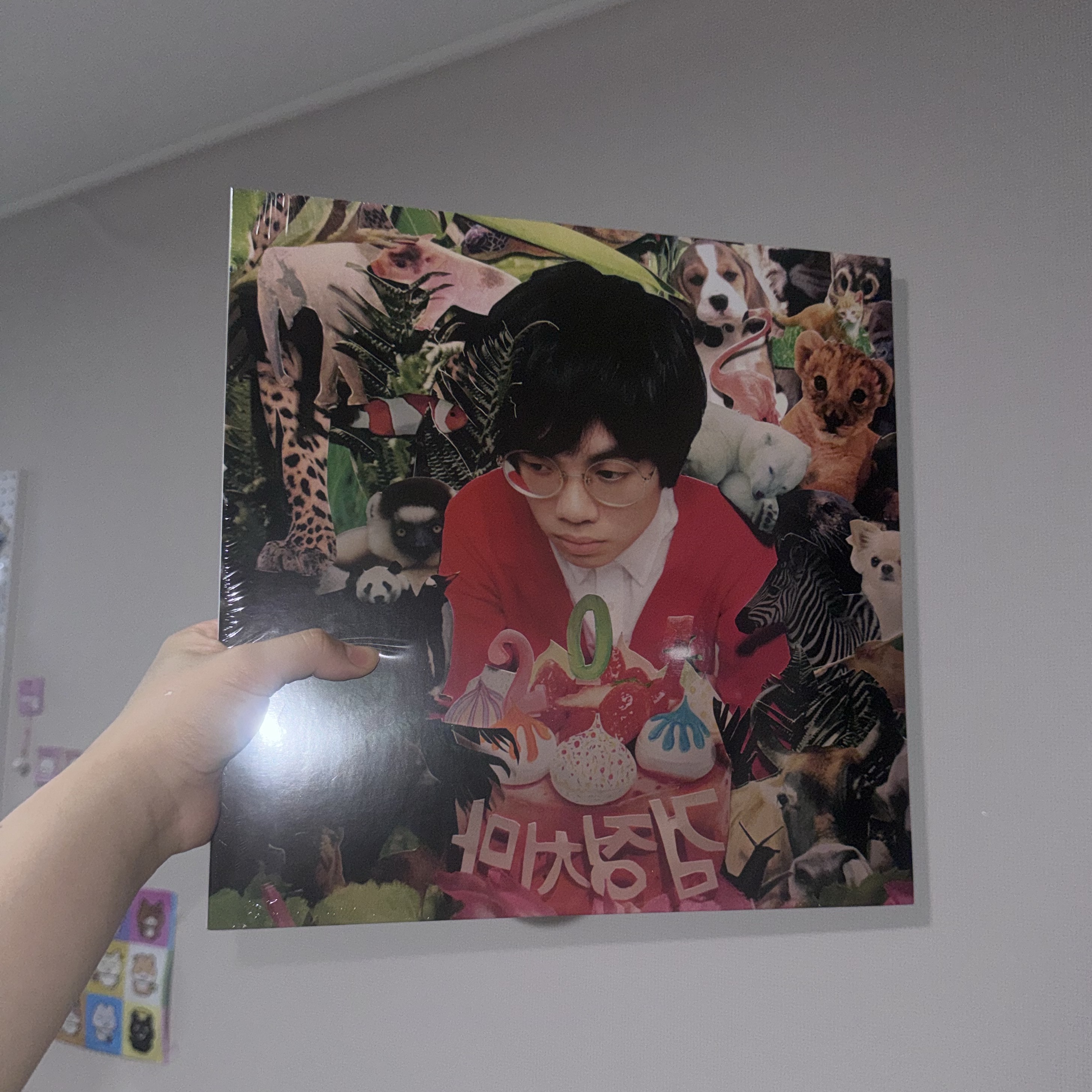 The Black Skirts 1st Album 201 LP Red Glitter 착용 스타일