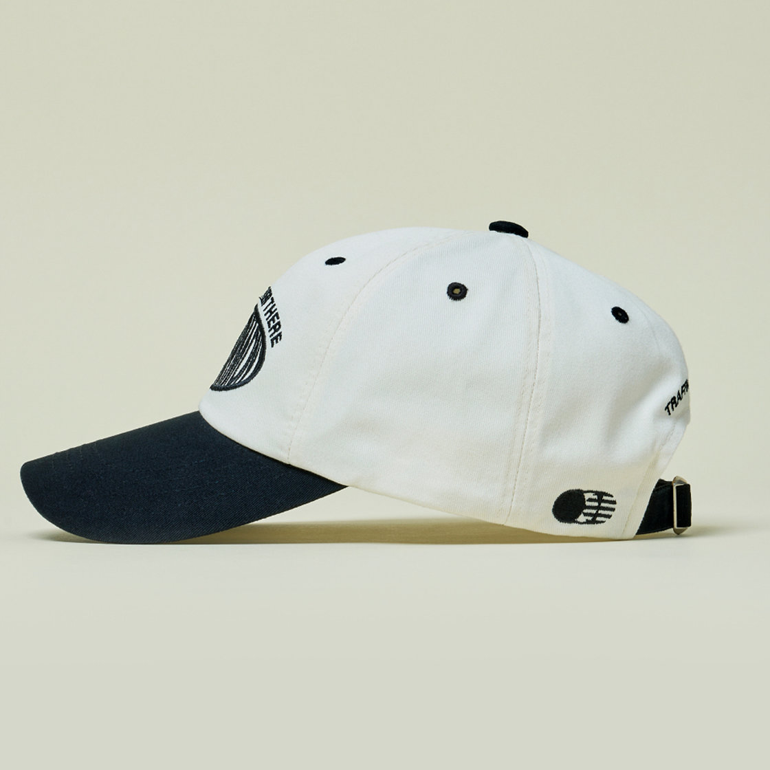 트래픽하모니 라운드 로고 딥핏 볼캡 아이보리&블랙(Traffic Harmony Round Logo Deep Fit Ball Cap Ivory & Black) - 6