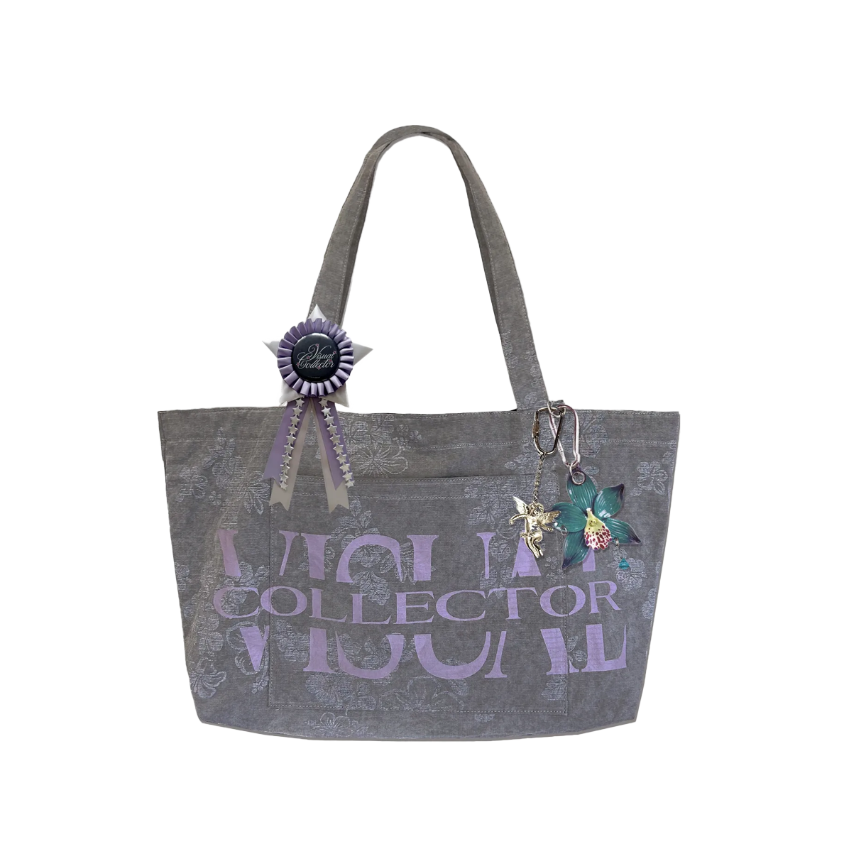 26SBAG01 VISUAL COLLECTOR Washed Hibiscus Carry-all Bag