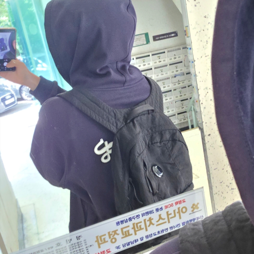 C.P. Company Nylon B Lens Backpack Black - 25FW 착용 스타일