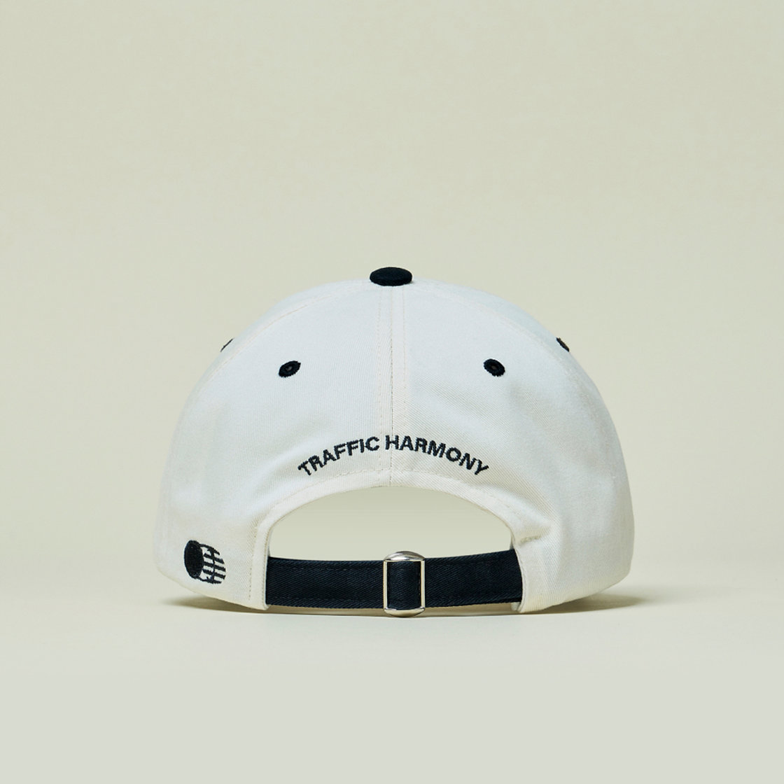 트래픽하모니 라운드 로고 딥핏 볼캡 아이보리&블랙(Traffic Harmony Round Logo Deep Fit Ball Cap Ivory & Black) - 5