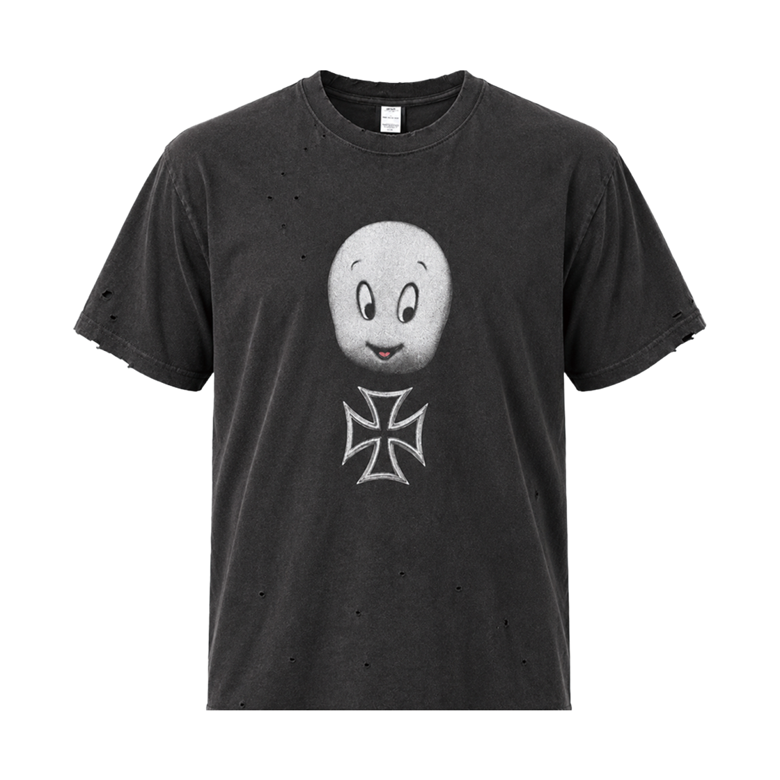 헤비레인 빈티지 가공 "고스트" 프린팅 티셔츠(Heavy Rain Vintage Processing "Ghost" Printing T-Shirt) - 2