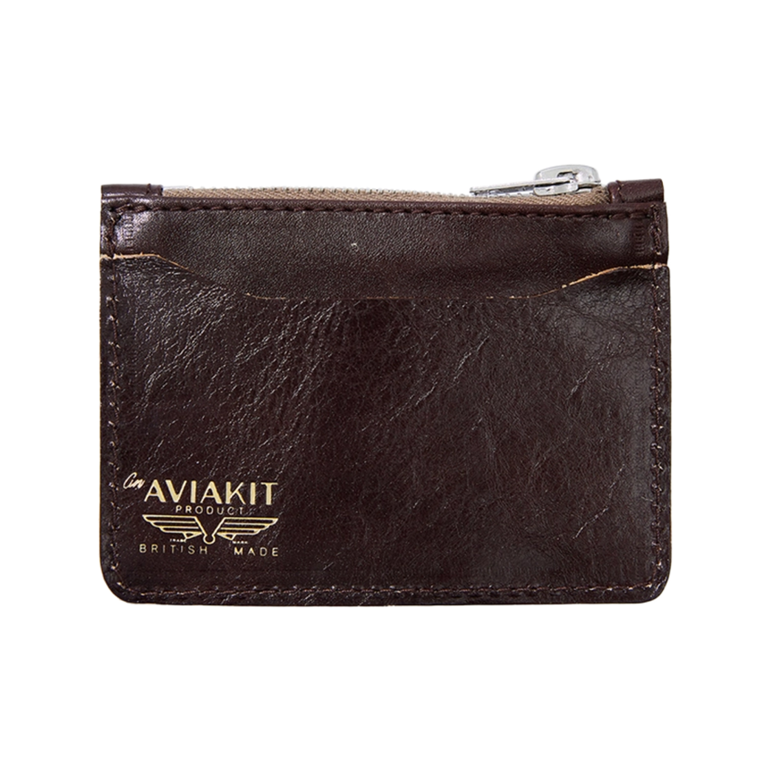 루이스 레더 코인 & 카드 월렛 베지터블 카우 브라운 & 베이지(Lewis Leathers Coin & Card Wallet Vege Tan Cow Brown & Beige) - 2