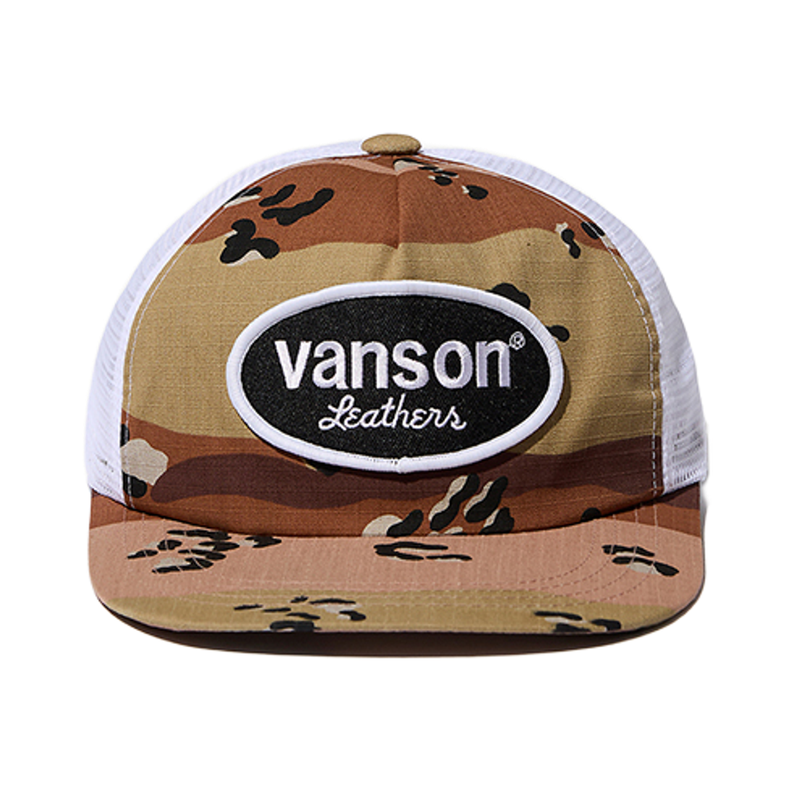 벤슨 레더 오발 로고 빈티지 메쉬 캡 데저트 카모 & 화이트(Vanson Leathers Oval Logo Vintage Mesh Cap Desert Camo & White) - 2