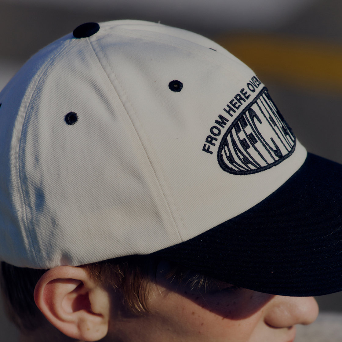 트래픽하모니 라운드 로고 딥핏 볼캡 아이보리&블랙(Traffic Harmony Round Logo Deep Fit Ball Cap Ivory & Black) - 3