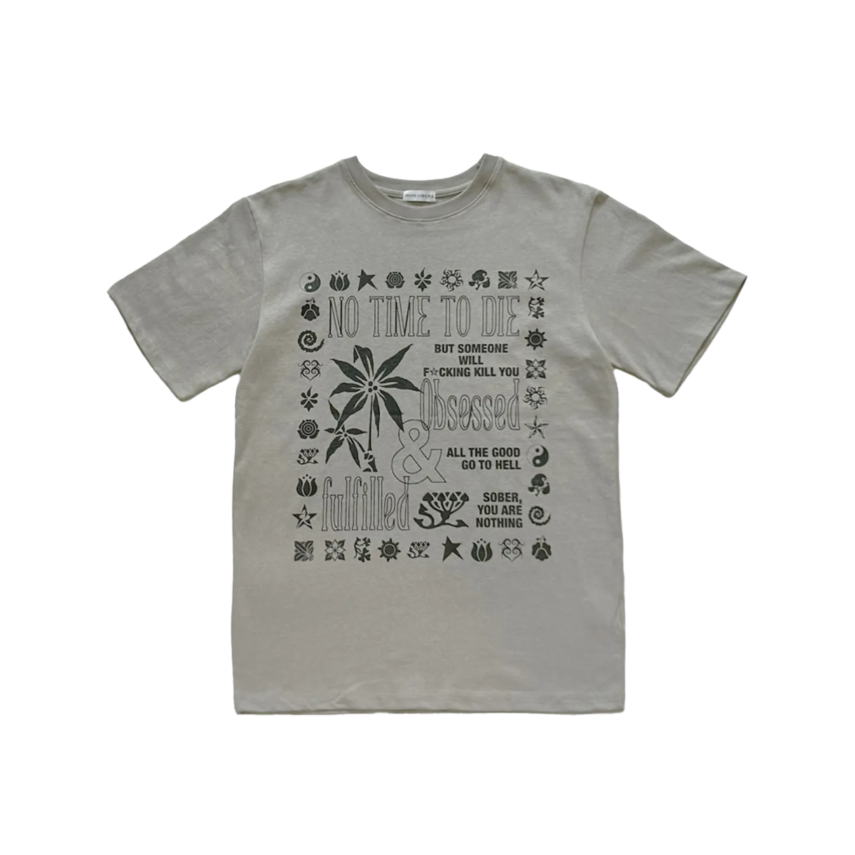 비주얼 컬렉터 노 타임 투 다이 오버사이즈 티 - 빈티지 크레용(VISUAL COLLECTOR No Time To Die Oversize Tee - Vintage Crayon)