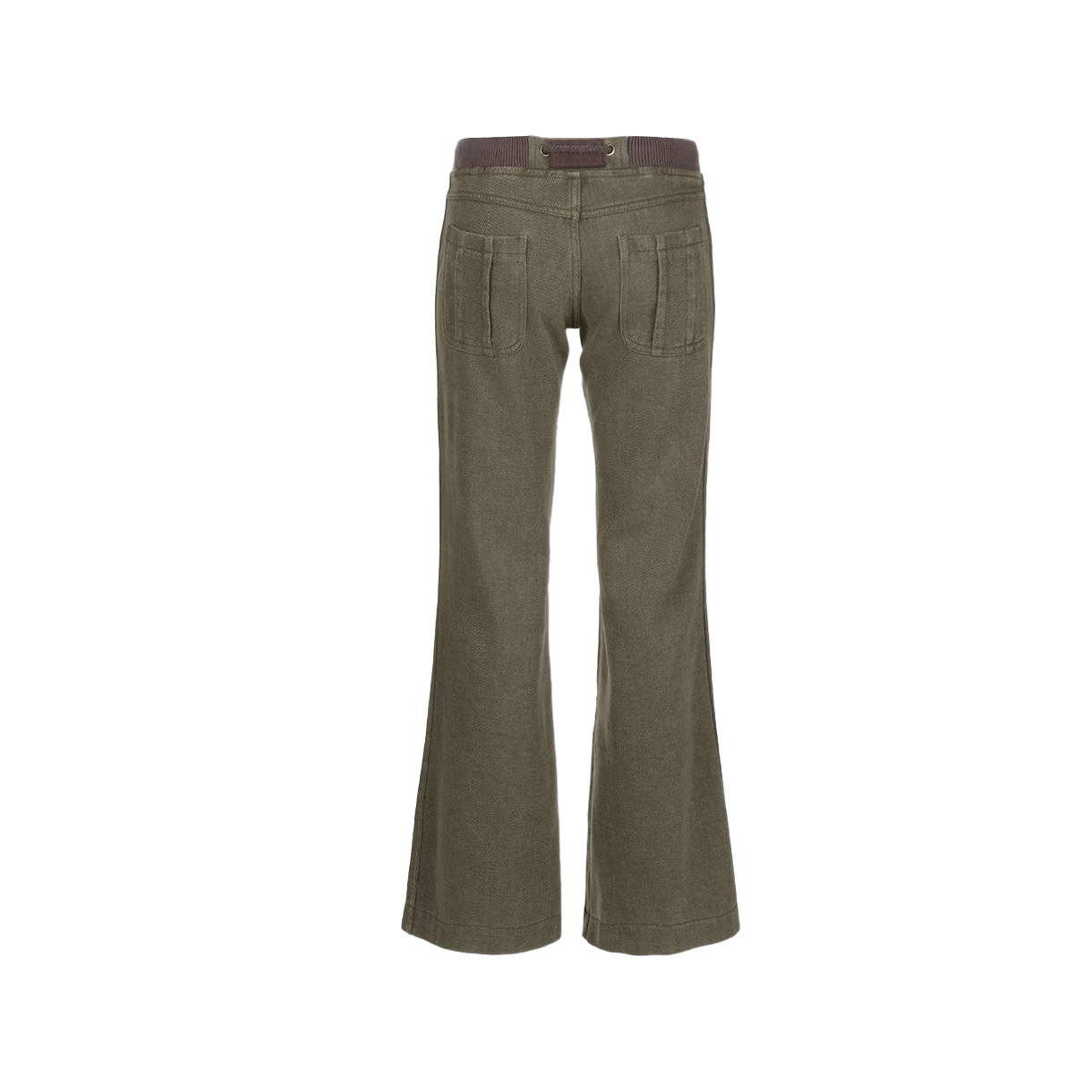 비주얼 컬렉터 스타릿 로우 웨이스트 워싱 팬츠 - 워싱 카키(VISUAL COLLECTOR Starlit Low-waist Washing Pants - Washing Khaki) - 2