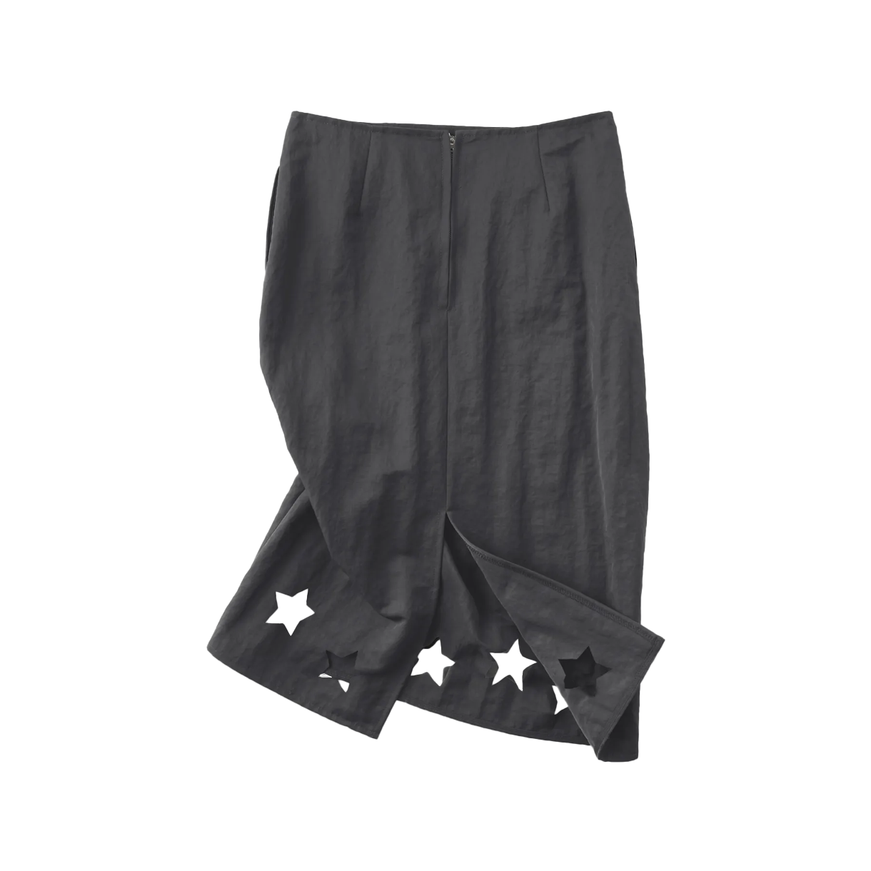 비주얼 컬렉터 스타 레이저 컷 스커트 - 그레이(VISUAL COLLECTOR Star Laser Cut Skirt - Gray)