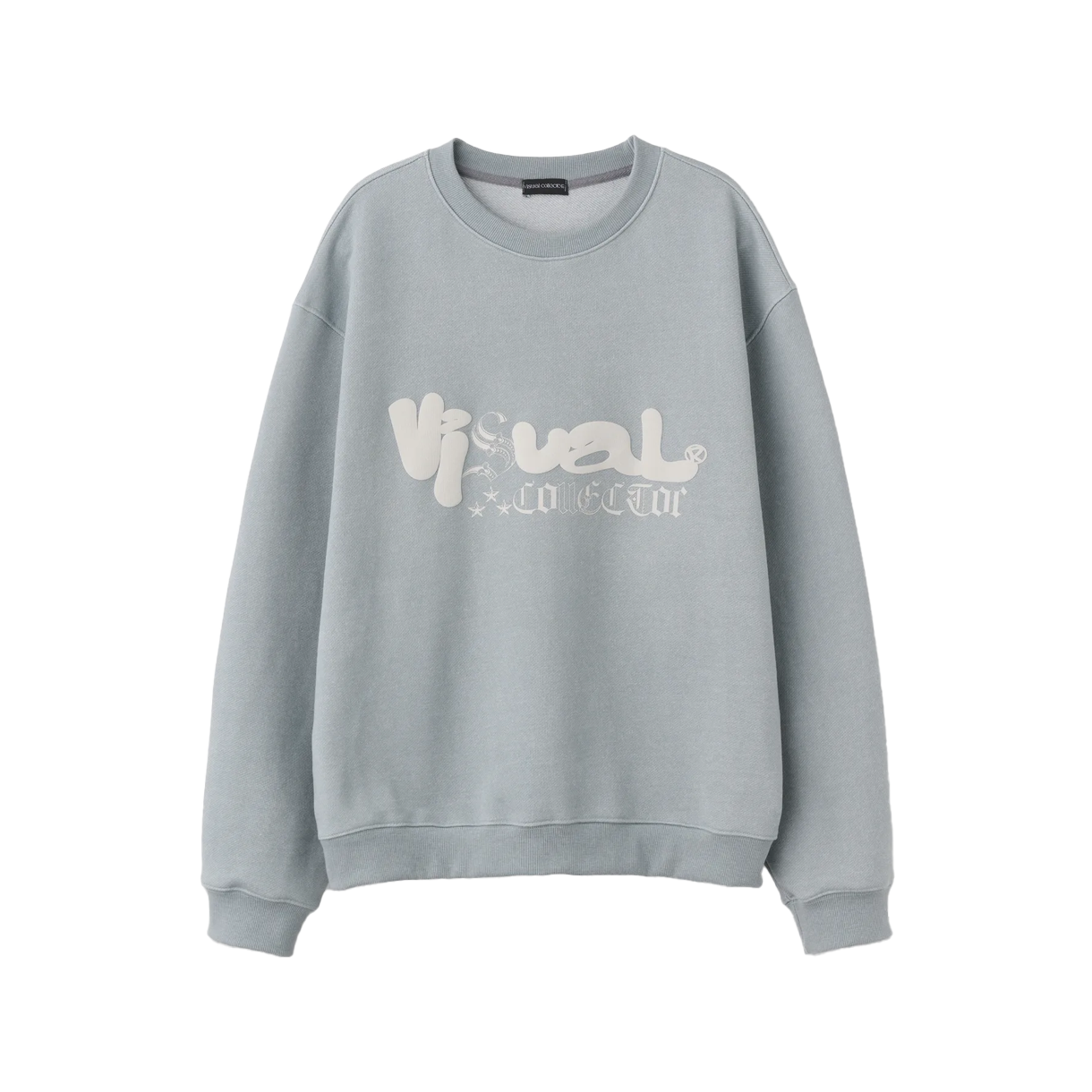 비주얼 컬렉터 피그먼트 아트워크 스웻셔츠 - 빈티지 블루(VISUAL COLLECTOR Pigment Artwork Sweatshirt - Vintage Blue)
