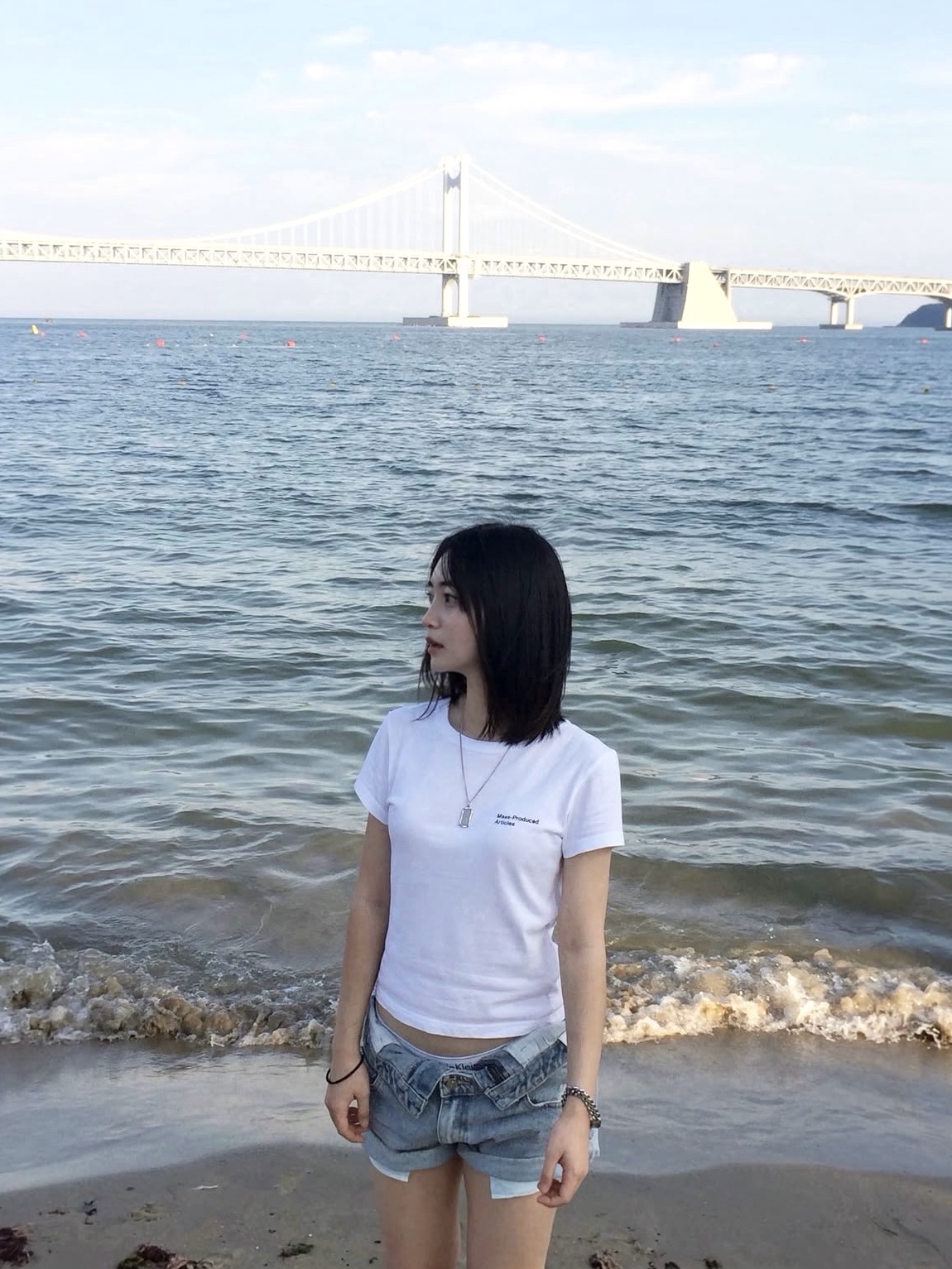 Plastic Product MPa T-Shirt White 착용 스타일 - 3