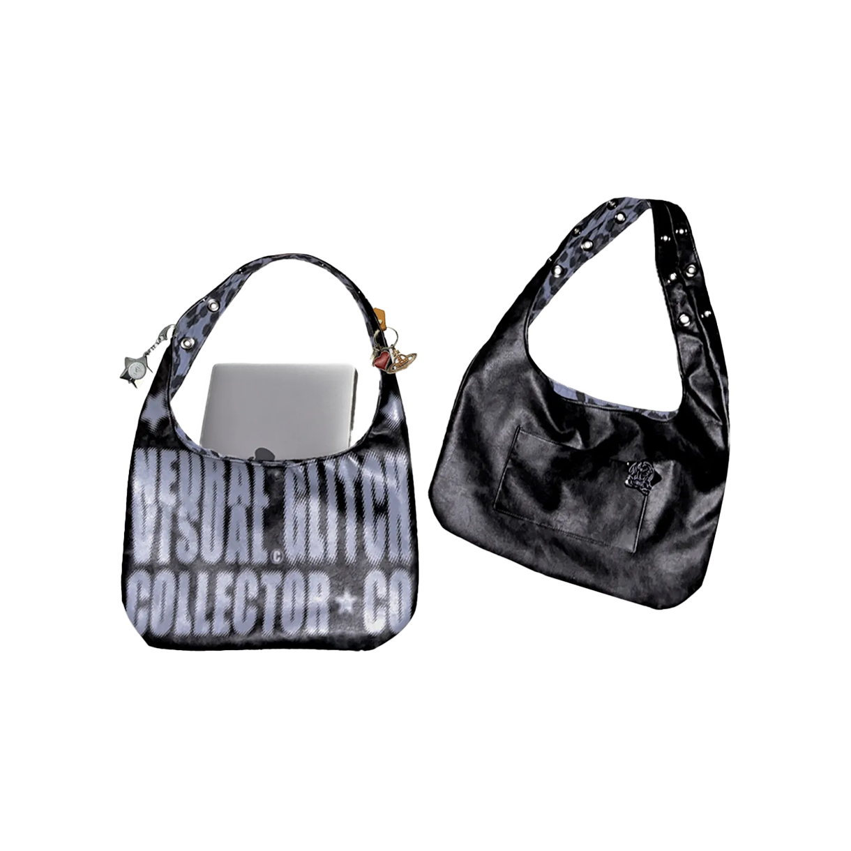 비주얼 컬렉터 이너 레오파드 아트워크 백 - 블랙(VISUAL COLLECTOR Inner Leopard Artwork Bag - Black)