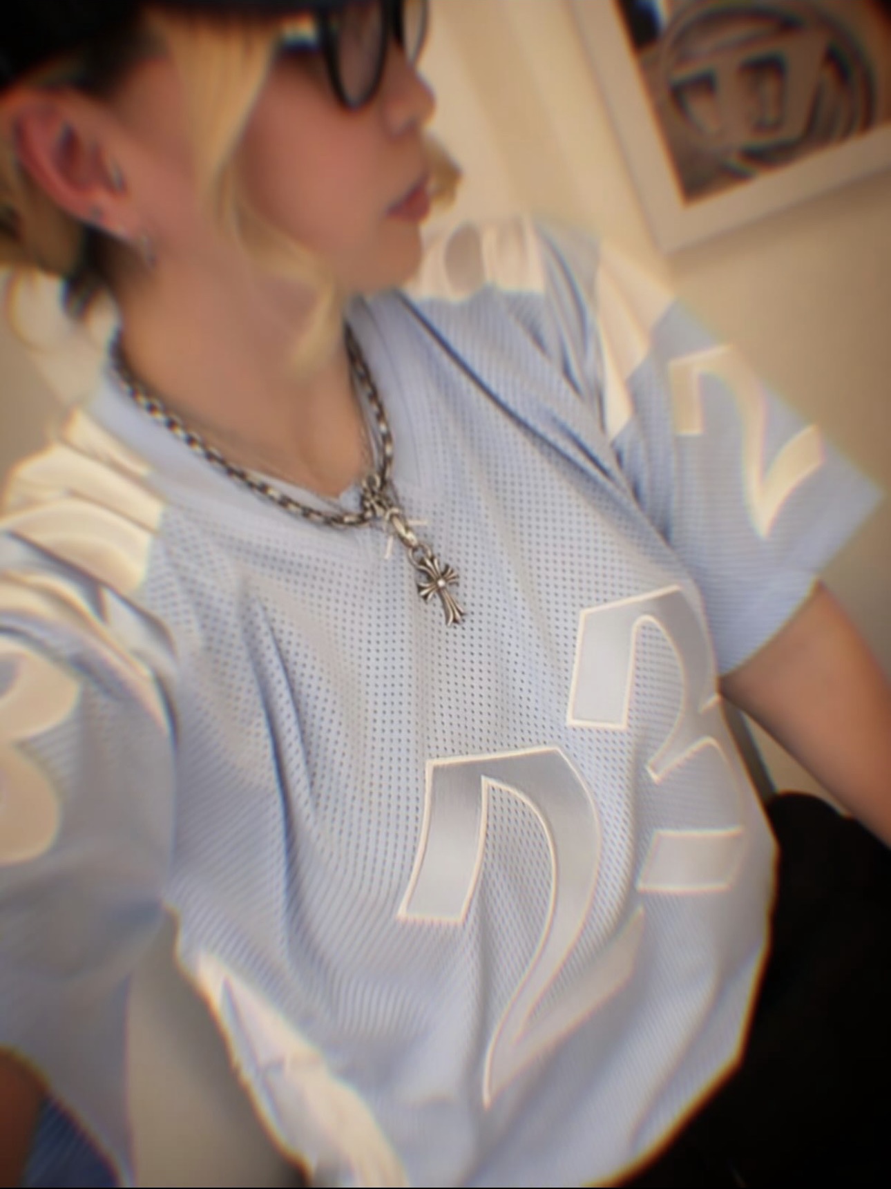 Supreme x Jordan Warm Up Jersey Light Blue - 26SS 착용 스타일 - 3