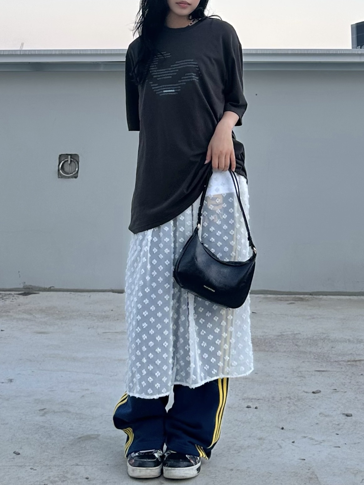 Nike x Peaceminusone Air Force 1 Low Para-Noise 3.0 Black and Multicolor 착용 스타일 - 2