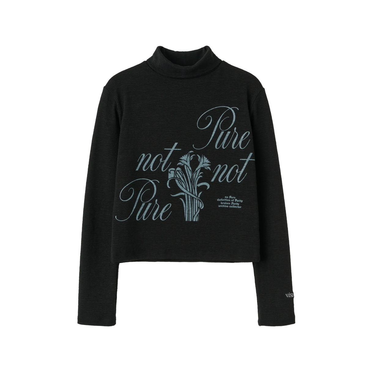 비주얼 컬렉터 낫 퓨어 아트워크 터틀넥 - 블랙(VISUAL COLLECTOR Not Pure Artwork Turtleneck - Black)