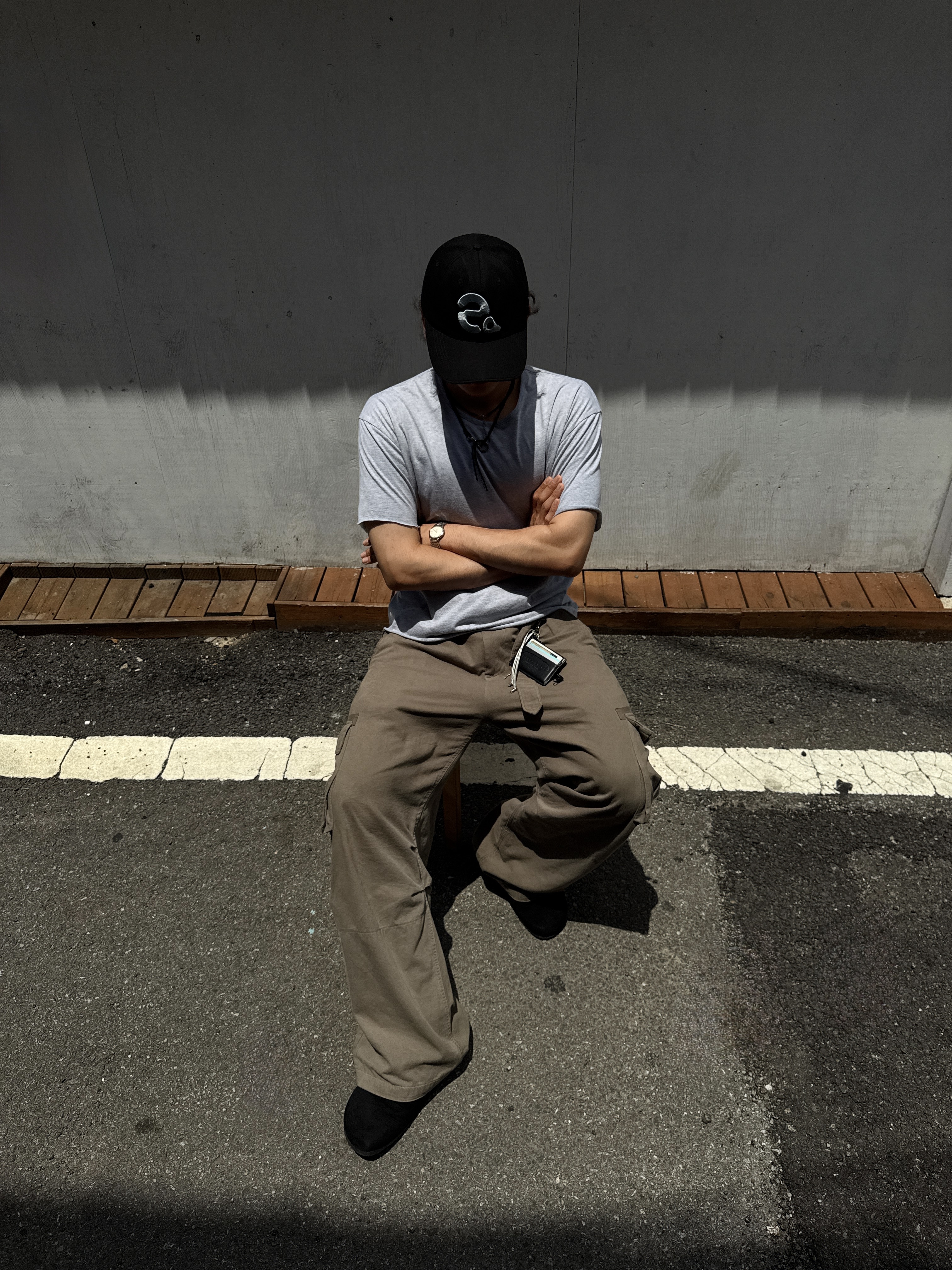 Polyteru Belted Cargo Pants 1.2v Olive Gray, Birkenstock Boston Soft Footbed Suede Leather Black - Regular 착용 스타일 - 2