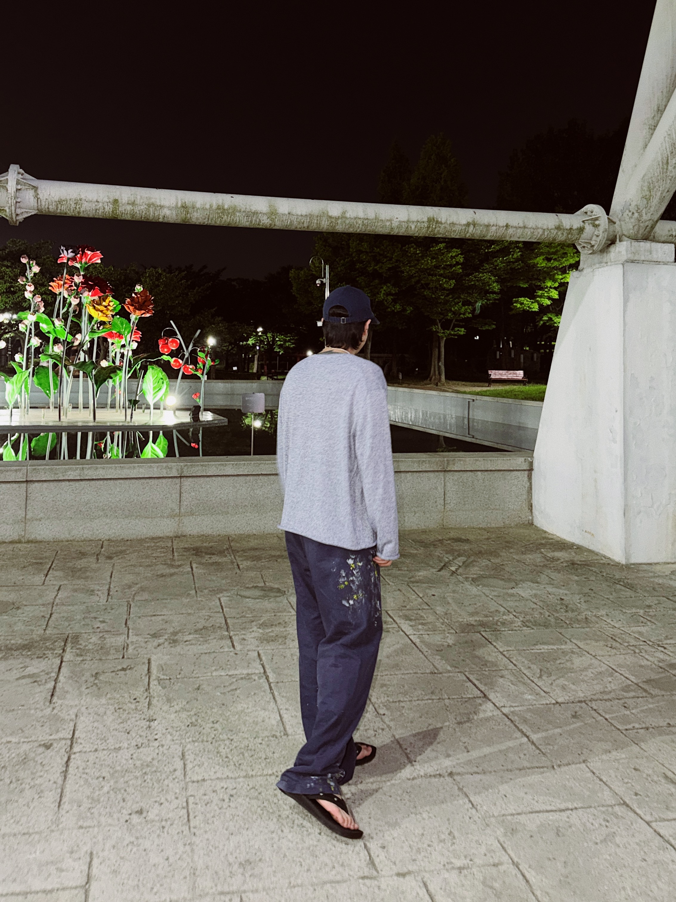 ANNOT YOUTH Long Bill Washing Cap Navy, STU Painter'S Cotton Pants In Navy 착용 스타일 - 2