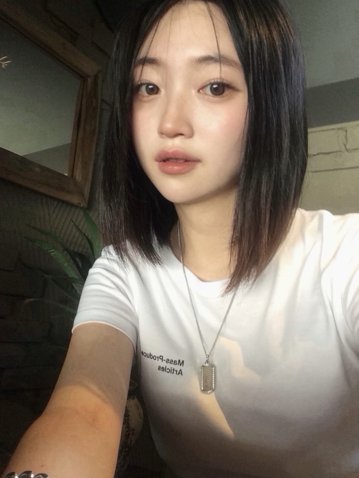 Plastic Product MPa T-Shirt White 착용 스타일 - 1