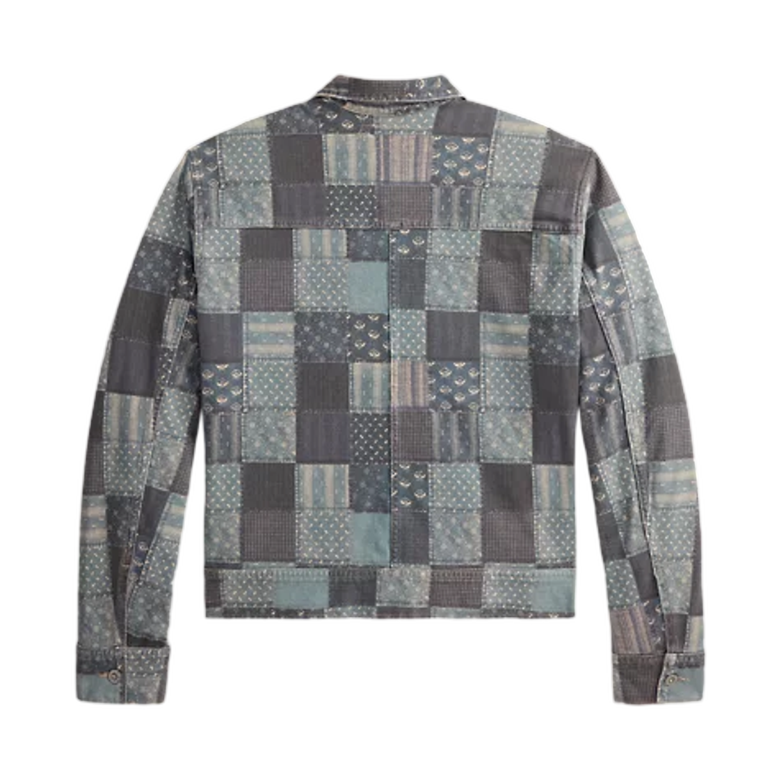 더블알엘 패치워크 프린트 저지 자켓 네이비 멀티(Double RL Patchwork-Print Jersey Jacket Navy Multi) - 2