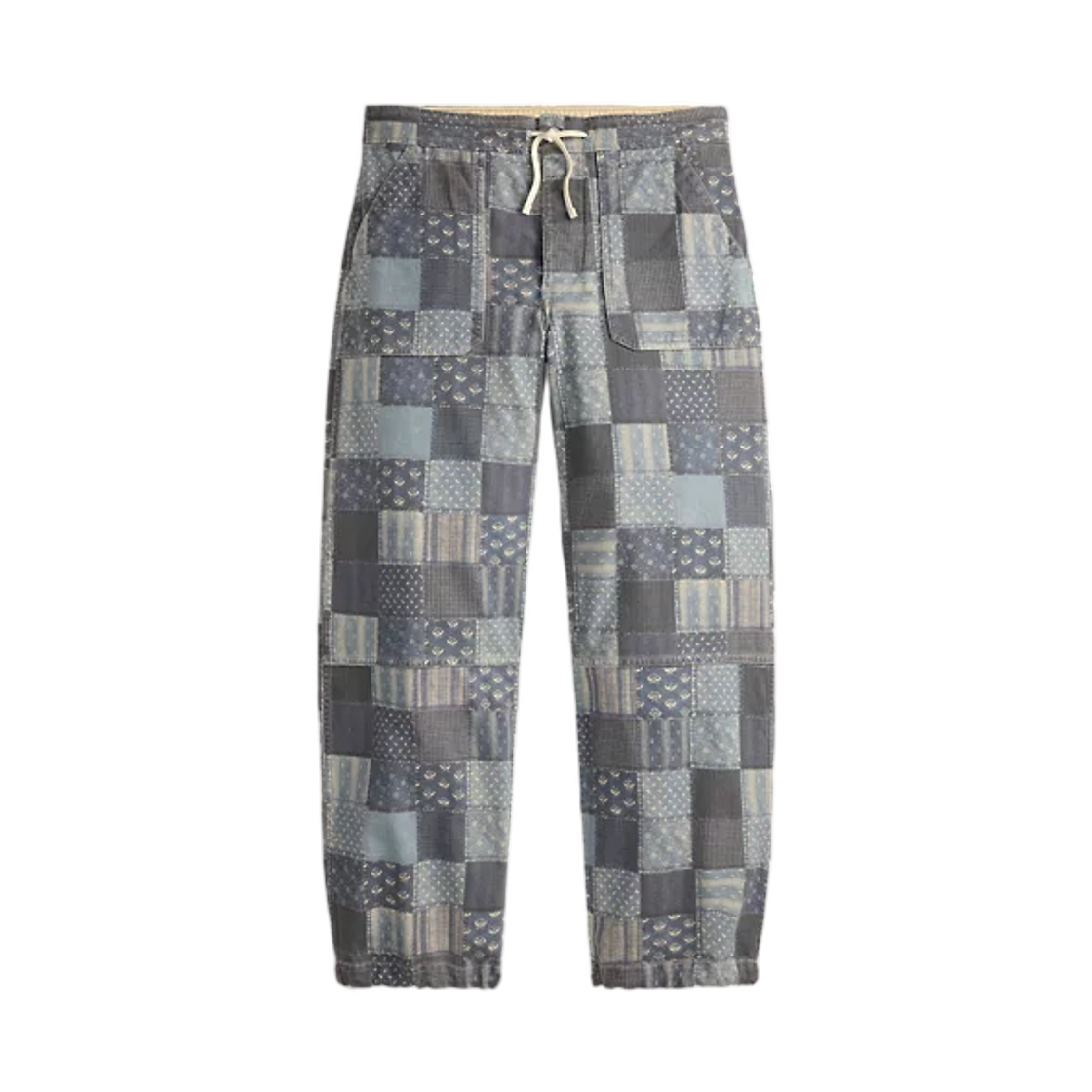 더블알엘 패치워크 프린트 저지 팬츠 네이비 멀티(Double RL Patchwork-Print Jersey Pant Navy Multi)