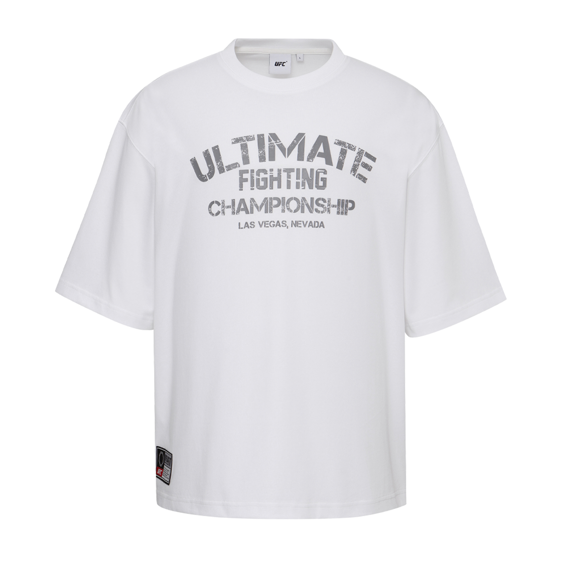 유에프씨 스포츠 얼티밋 빅로고 메가핏 반팔 티셔츠 오프 화이트 U2SSX3101OW(UFC SPORT Ultimate Big Logo Mega Oversized Fit Ss Off White)