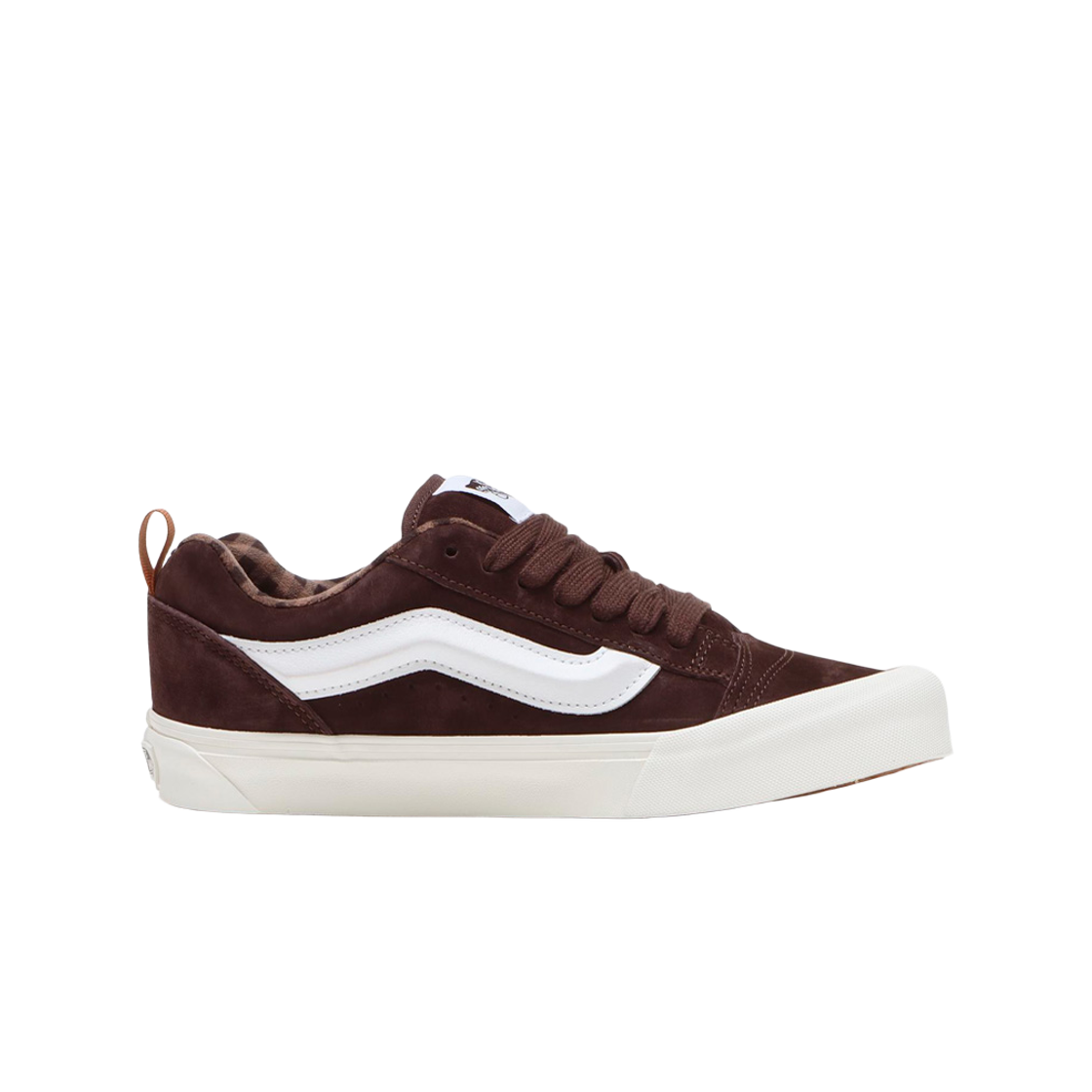 VN000CS0DFN1 Vans Knu Skool Pig Suede Plaid Brown