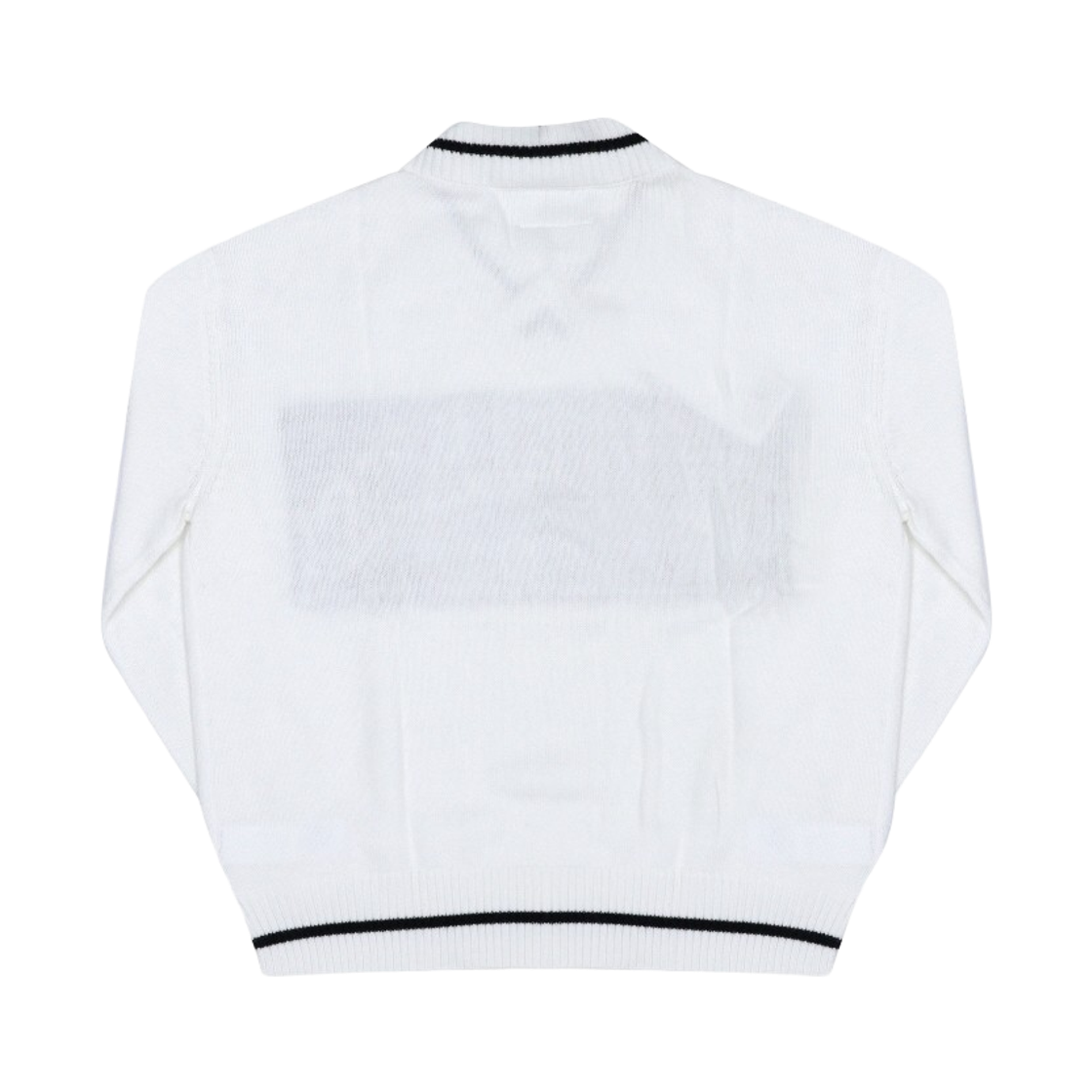 (키즈) MM6 메종 마르지엘라 브이넥 풀오버 화이트((Kids) MM6 Maison Margiela V-Neck Pullover White) - 2