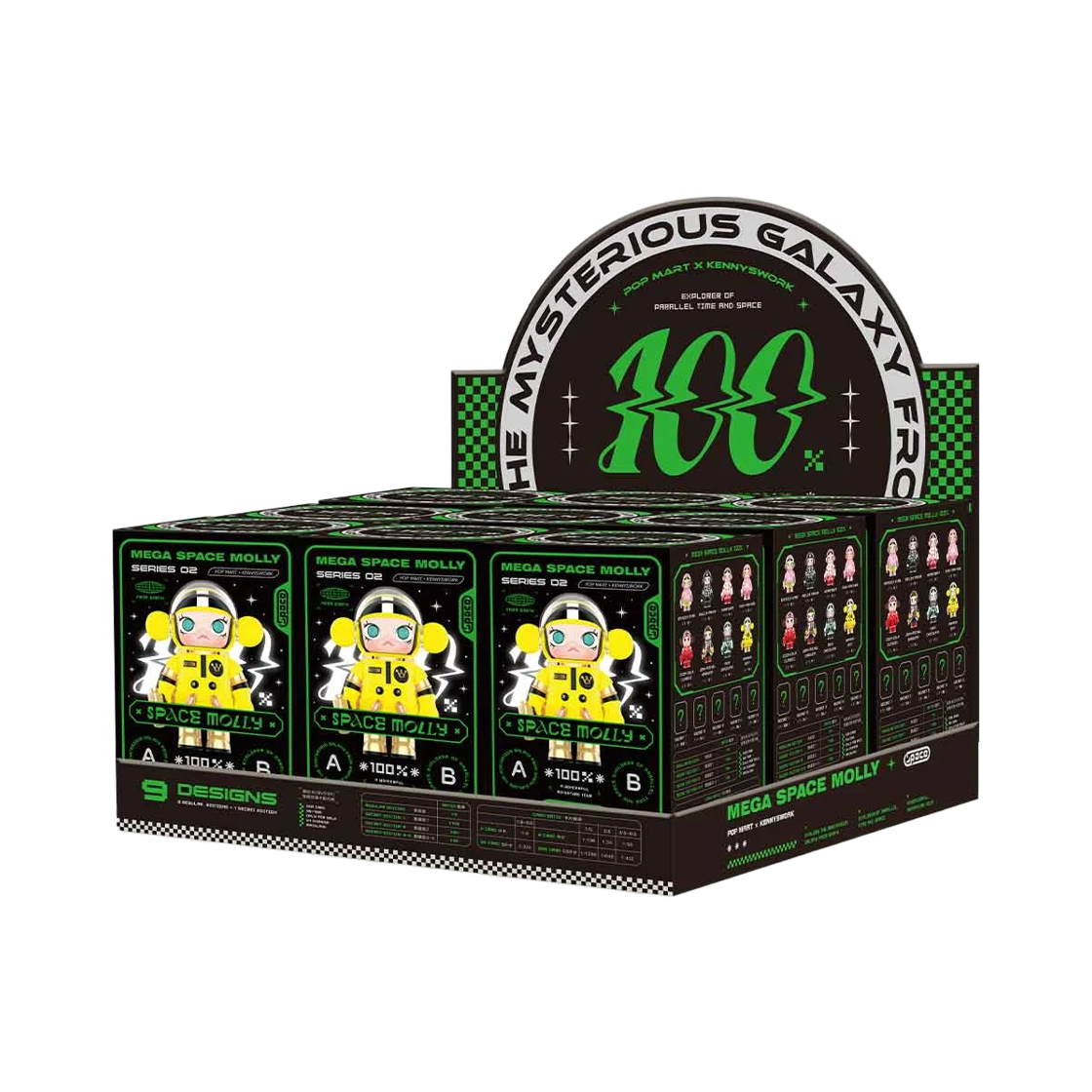 - Pop Mart Mega Space Molly 100% Series 2-B Sealed Case (9 Blind Boxes)