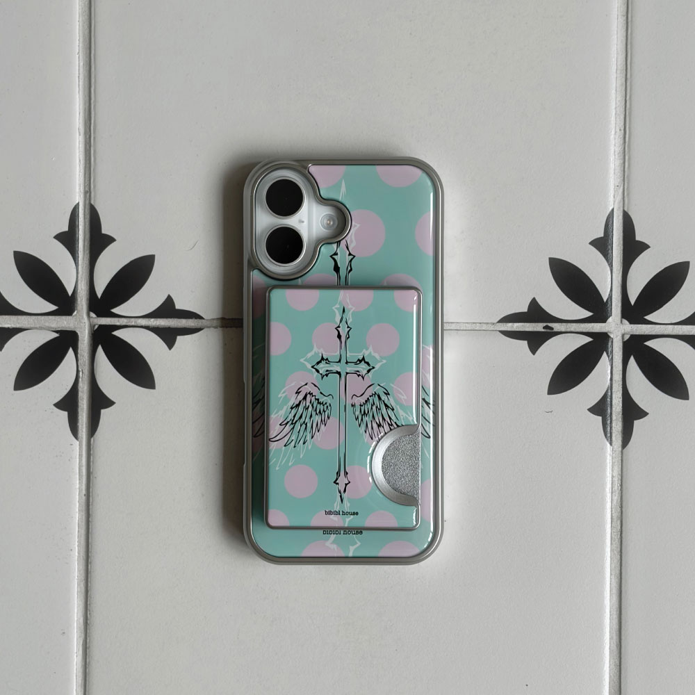 비비블 하우스 맥세이프 민트윙즈 폰케이스(BIBIBL HOUSE MagSafe Pink Wings Phone Case) - 4