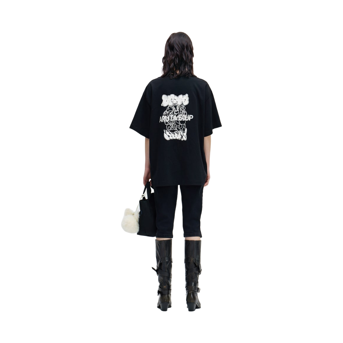 준지 x 아루타 수프 시그니처 오버핏 반팔 티셔츠 블랙(JUUN.J x ARUTA SOUP Signature Overfit T-shirts Black) - 2