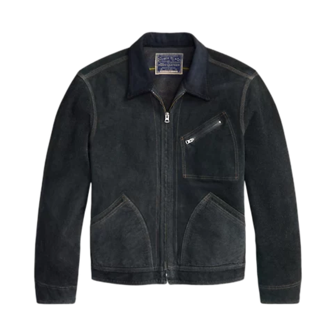 더블알엘 인디고 러프아웃 스웨이드 자켓 빈티지 인디고(Double RL Indigo Roughout Suede Jacket Vintage Indigo) - 1